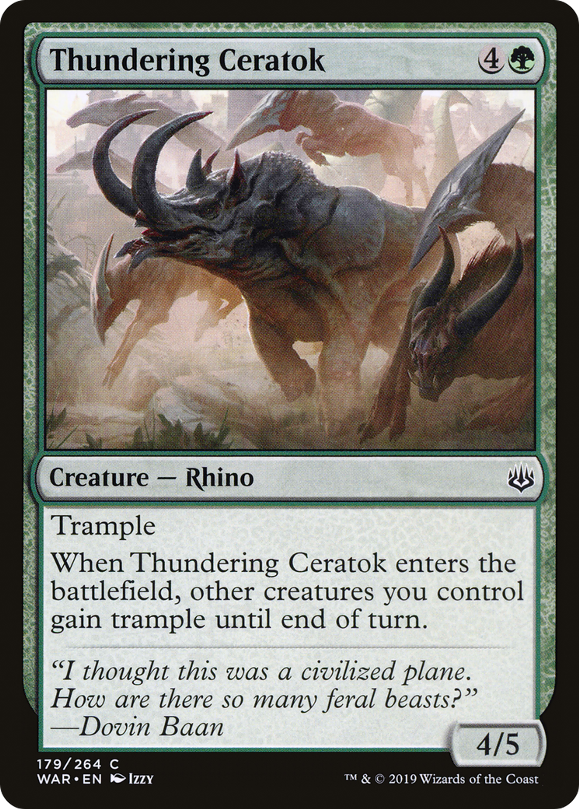 Cératok fulminant — War of the Spark — Magic: The Gathering
