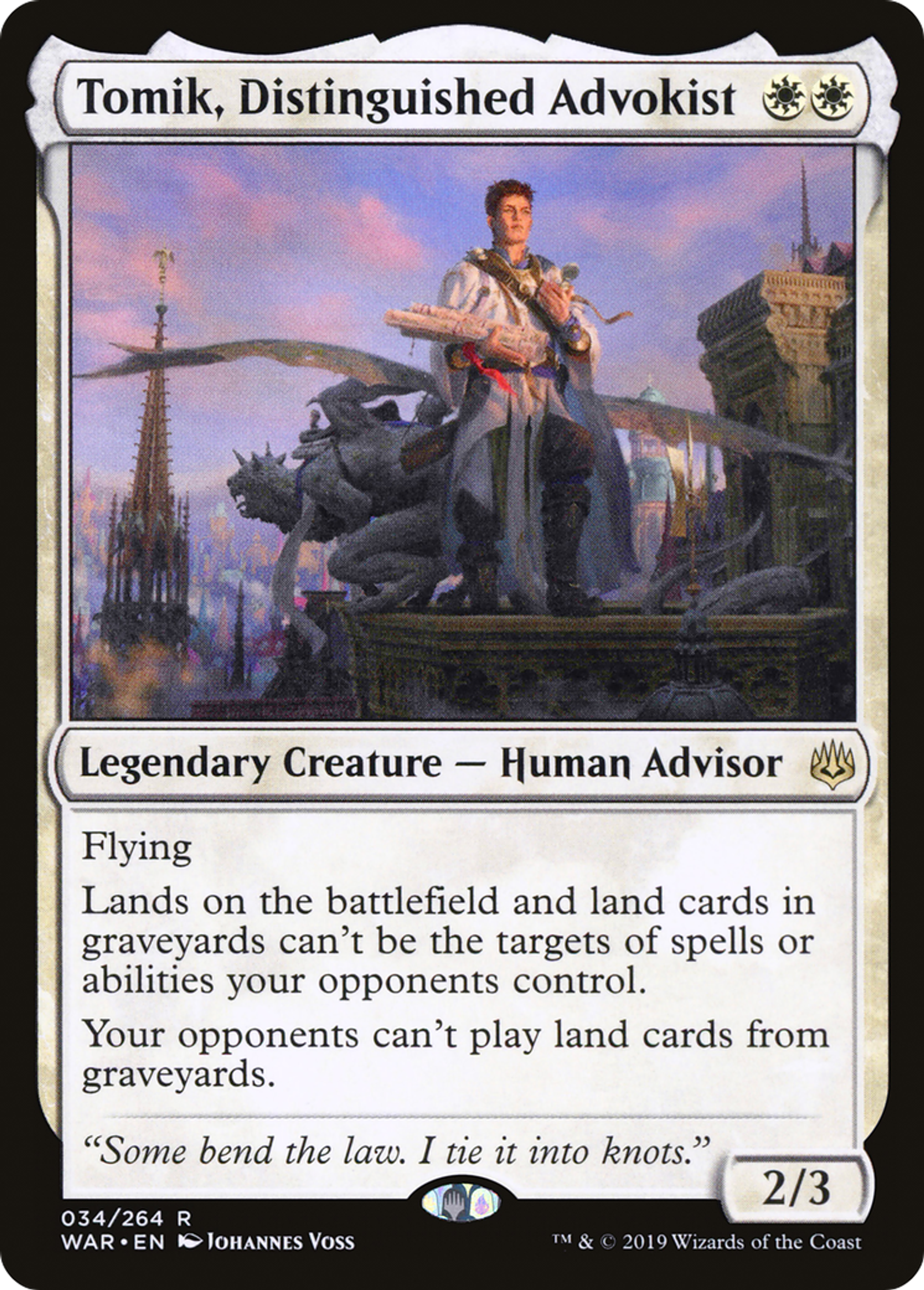 Tomik, Distinguished Advokist — War of the Spark — Magic: The Gathering