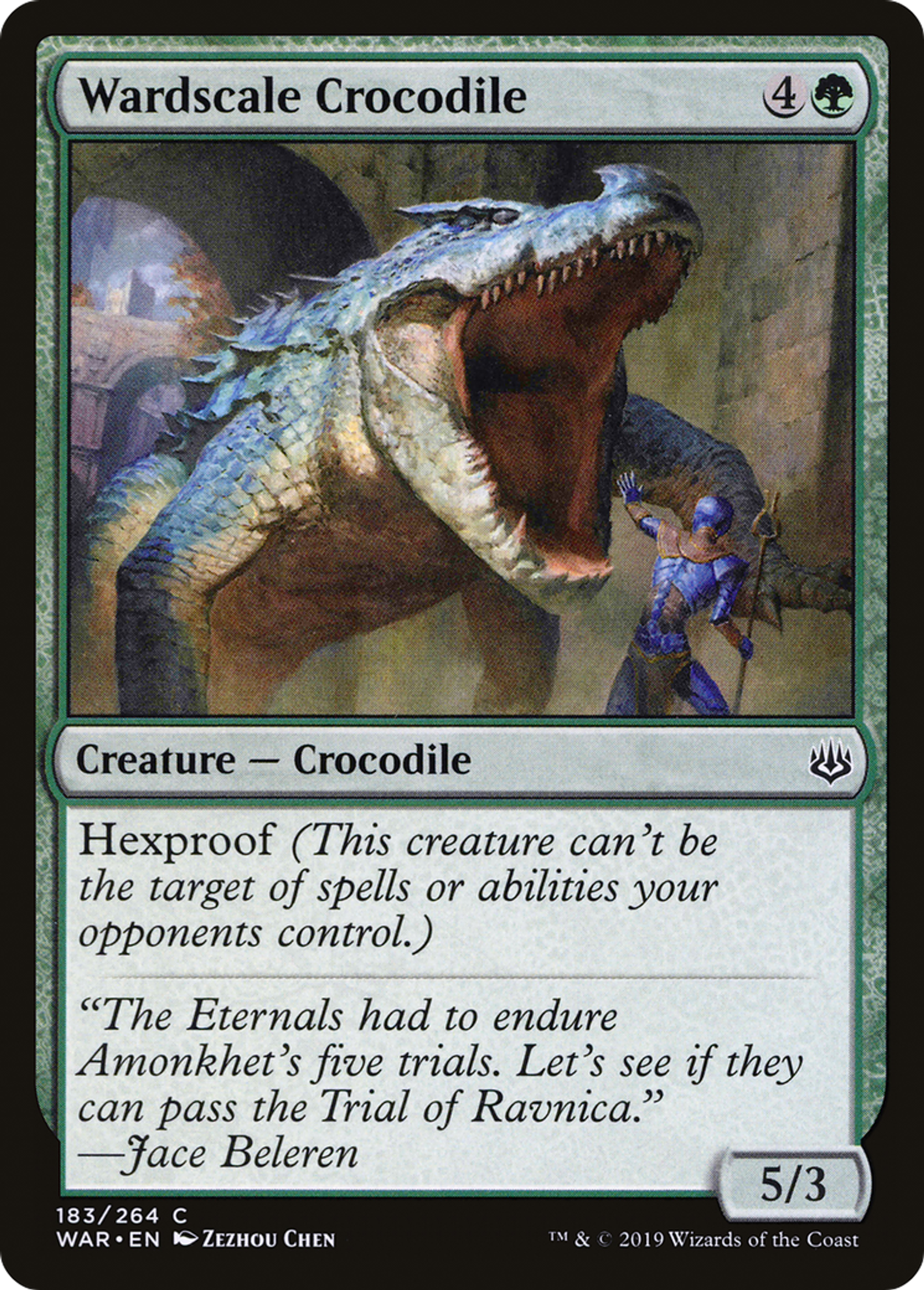 Crocodile protectécaille — War of the Spark — Magic: The Gathering