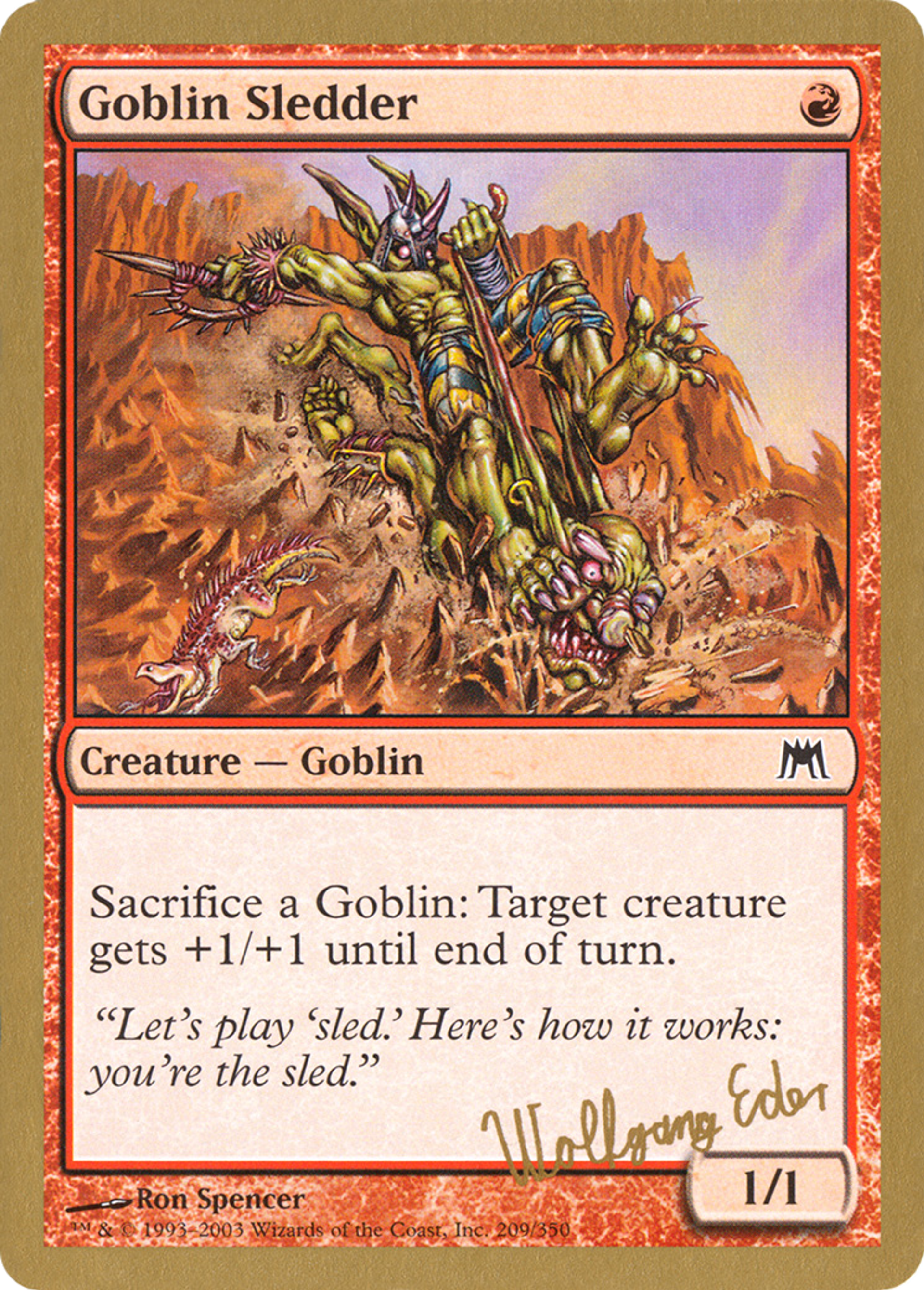 Goblin Sledder — World Championship Decks 2003 — Magic: The Gathering
