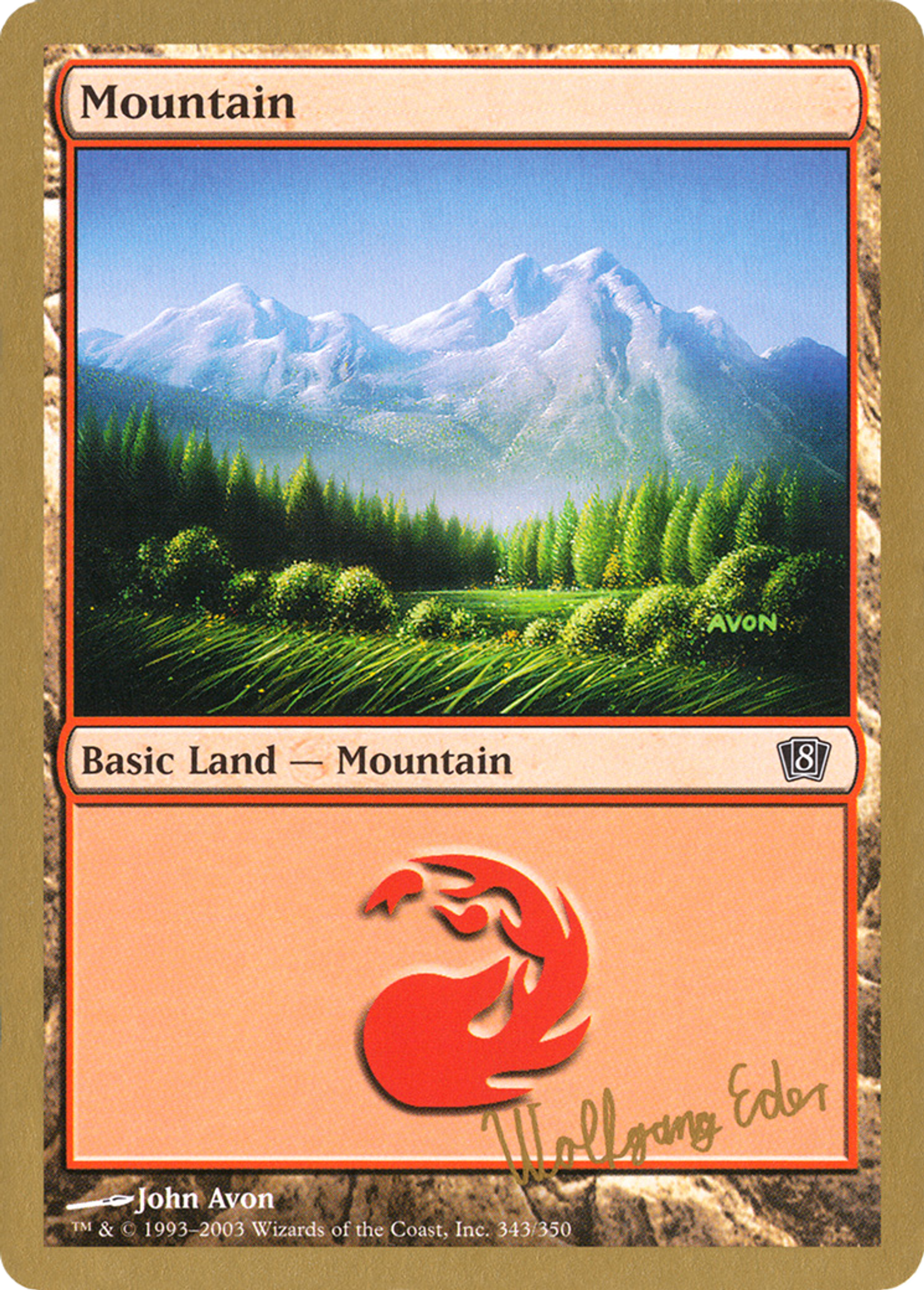 Mountain — World Championship Decks 2003 — Magic: The Gathering