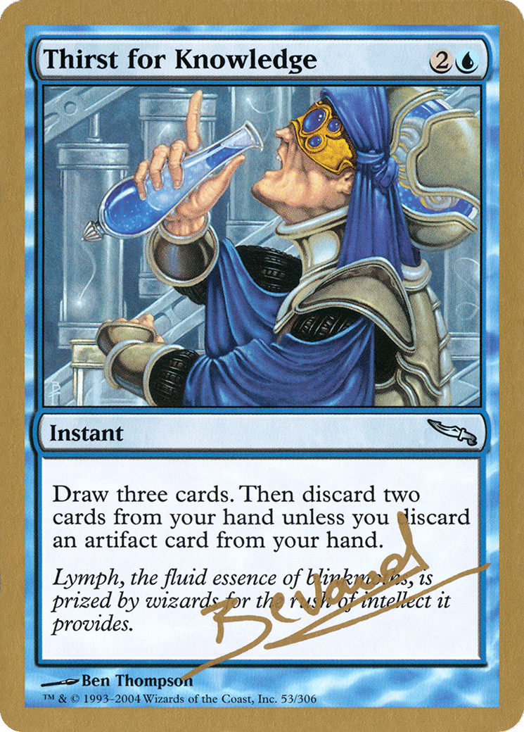 Thirst for Knowledge — World Championship Decks 2004 — Magic: The Gathering