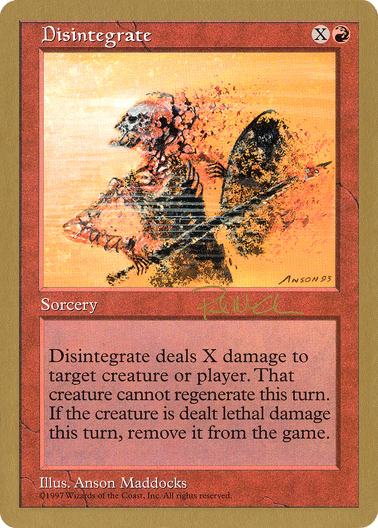 Disintegrate — World Championship Decks 1997 — Magic: The Gathering