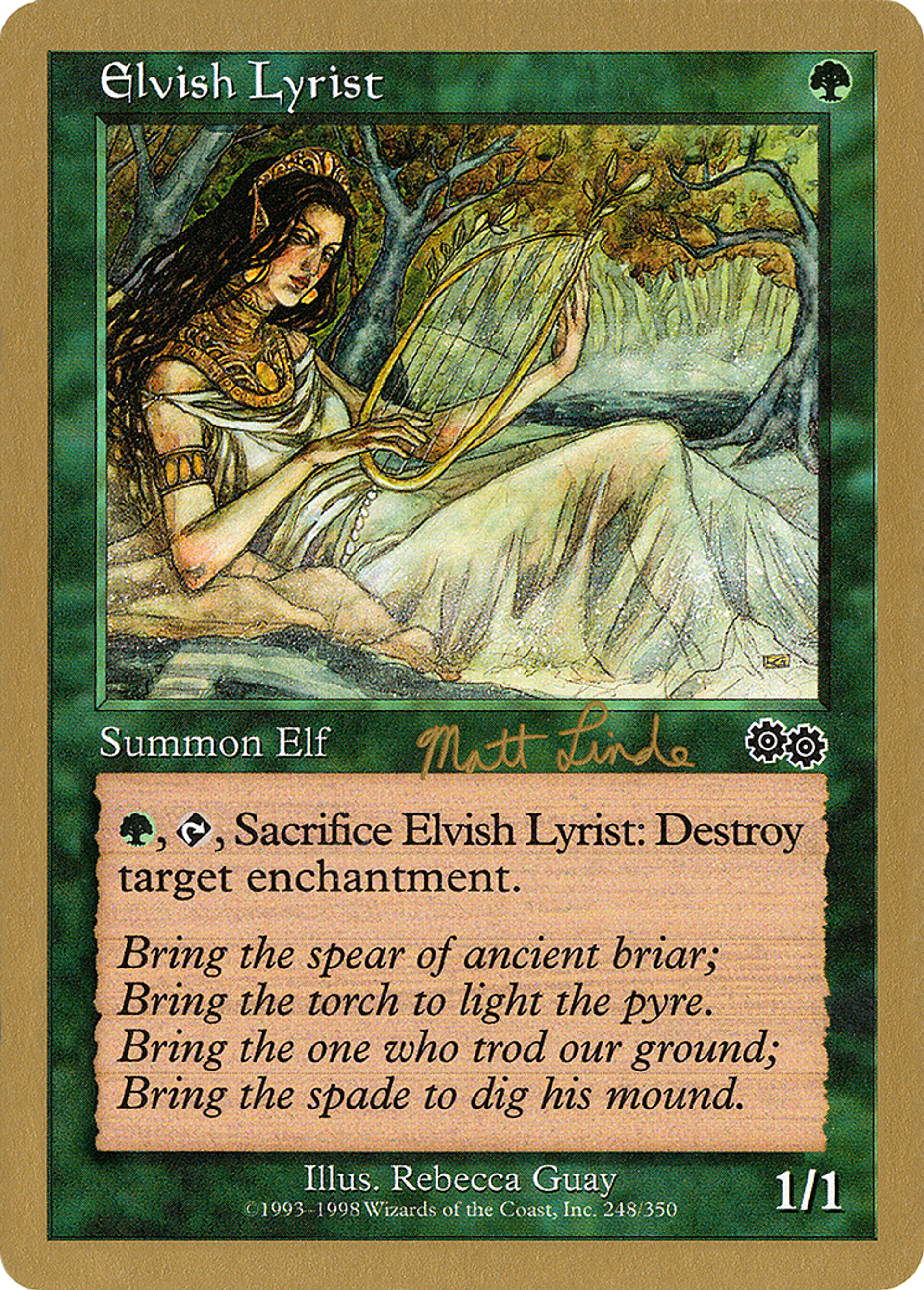 Lyriste elfe — World Championship Decks 1999 — Magic: The Gathering
