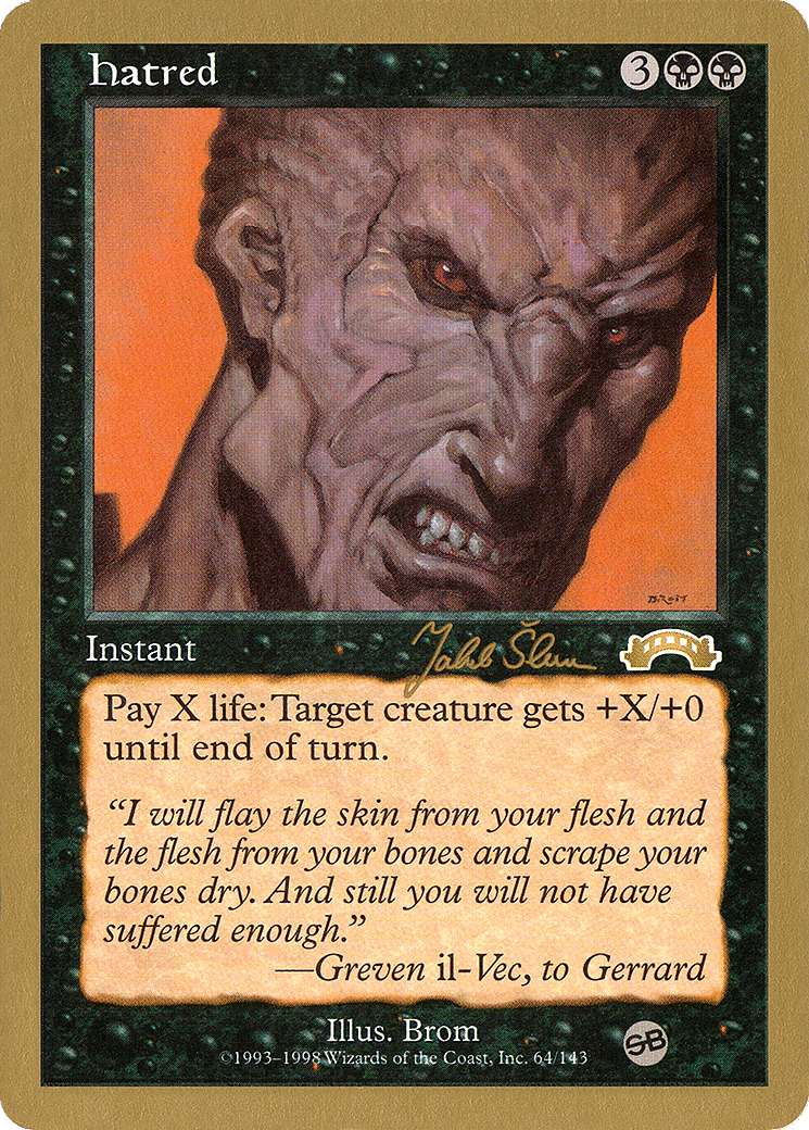 Hatred — World Championship Decks 1999 — Magic: The Gathering