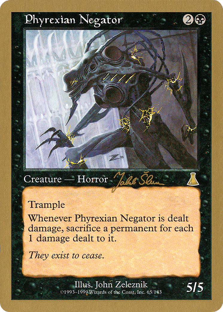 Phyrexian Negator — World Championship Decks 1999 — Magic: The Gathering