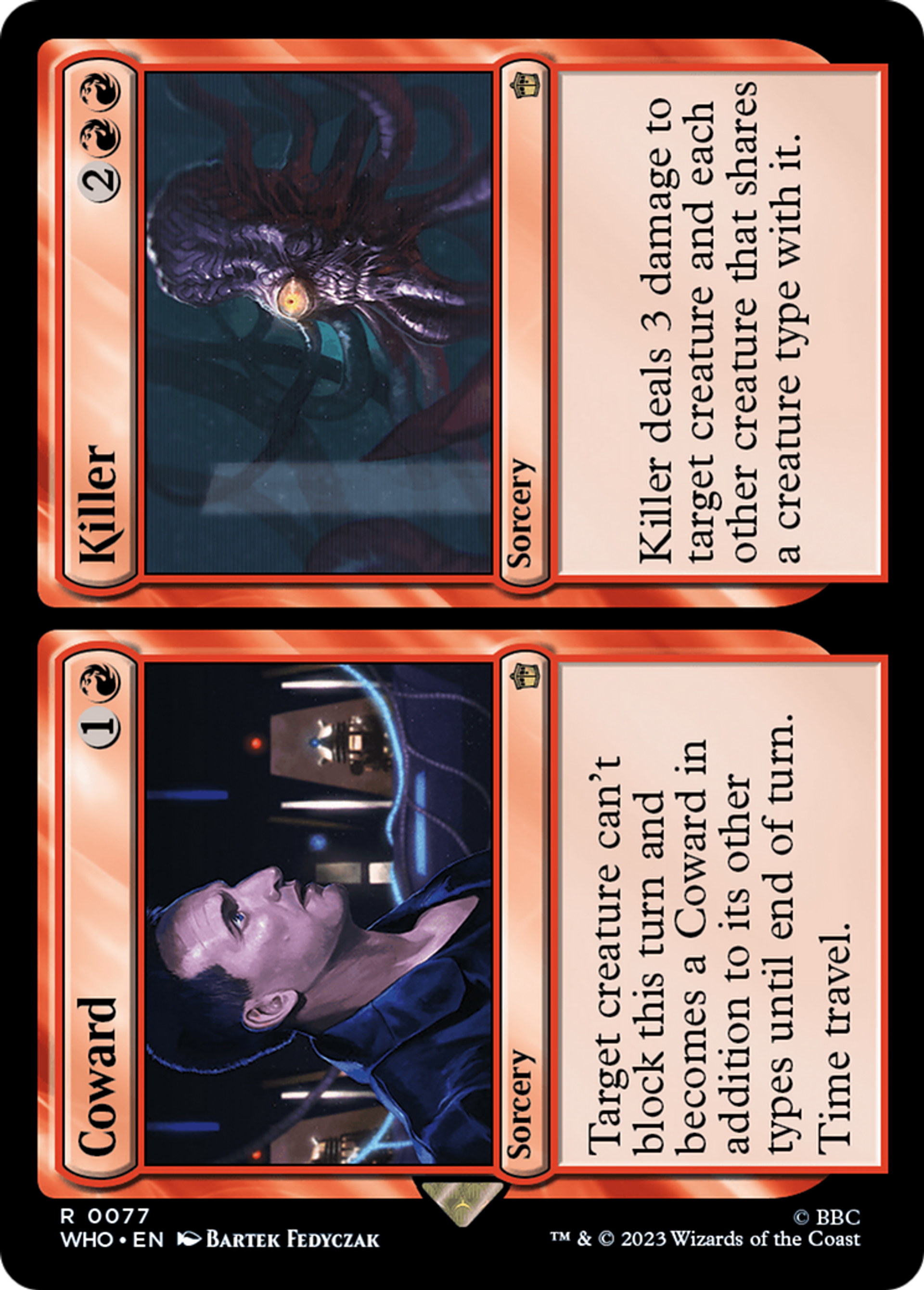 Coward // Killer — Doctor Who — Magic: The Gathering