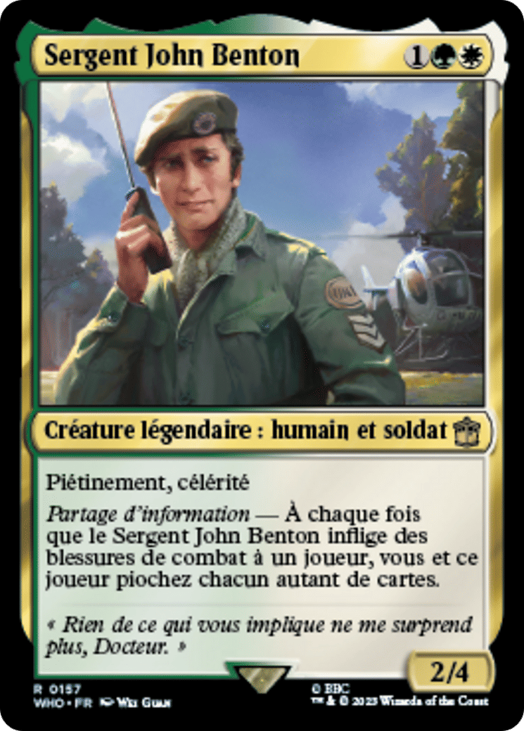 Sergent John Benton — Doctor Who — Magic: The Gathering
