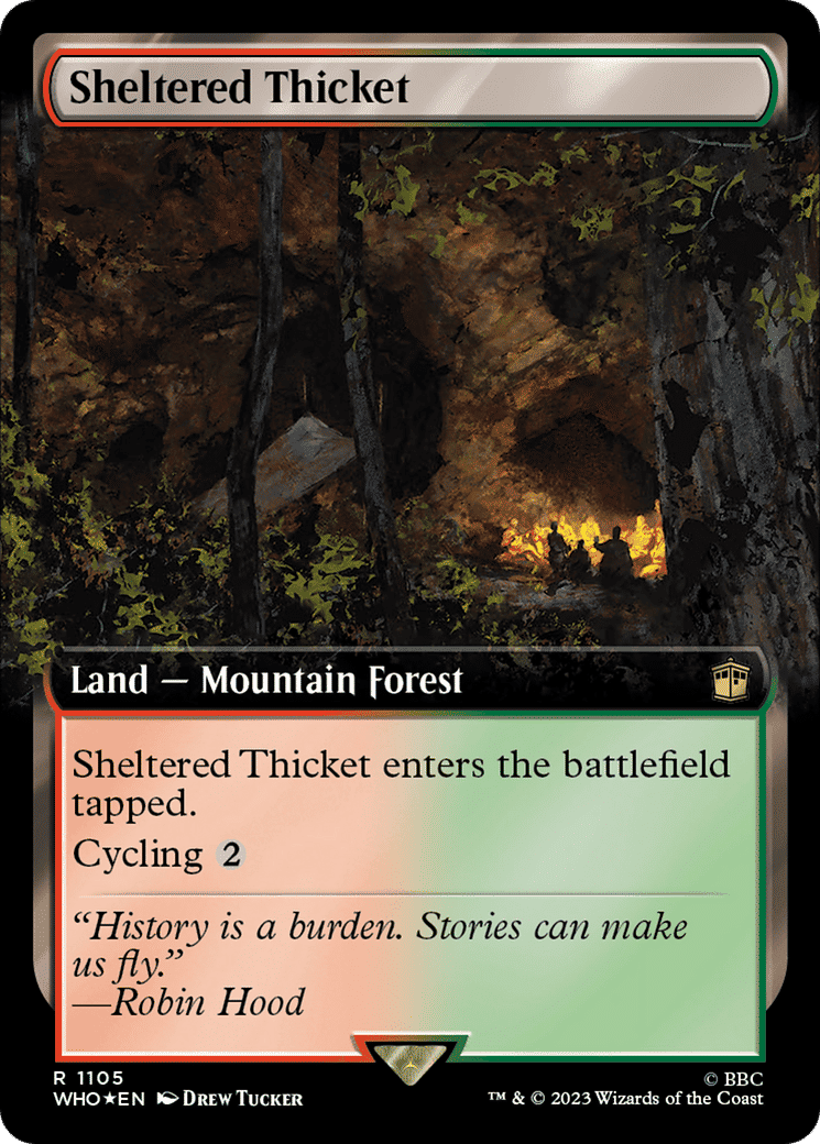 Sheltered Thicket — Doctor Who — Magic: The Gathering