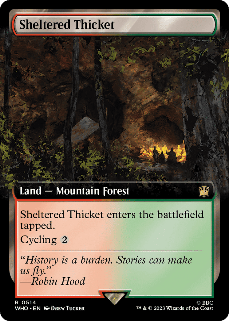 Sheltered Thicket — Doctor Who — Magic: The Gathering