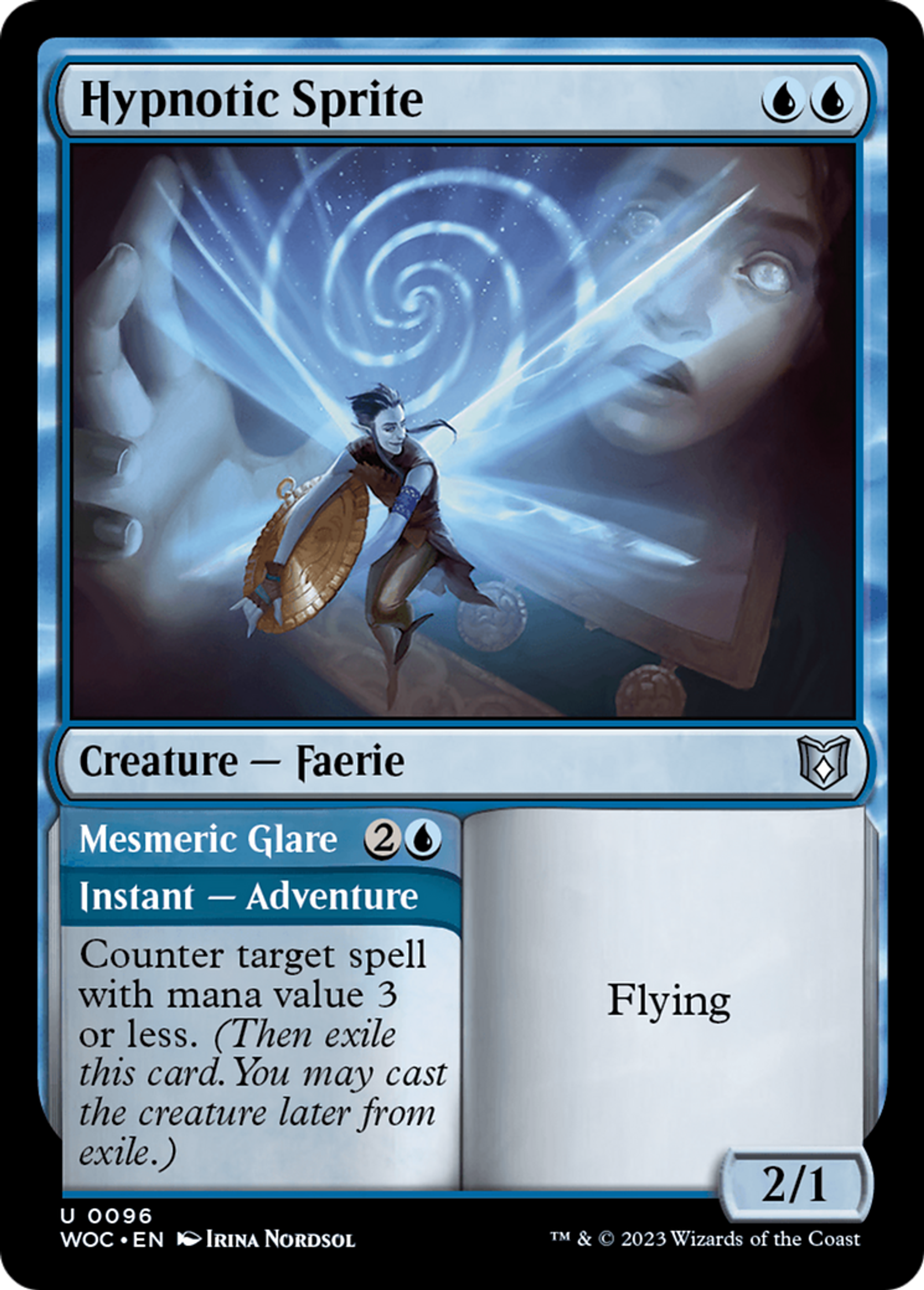 Farfadet hypnotique // Regard mesmérique — Wilds of Eldraine Commander — Magic: The Gathering