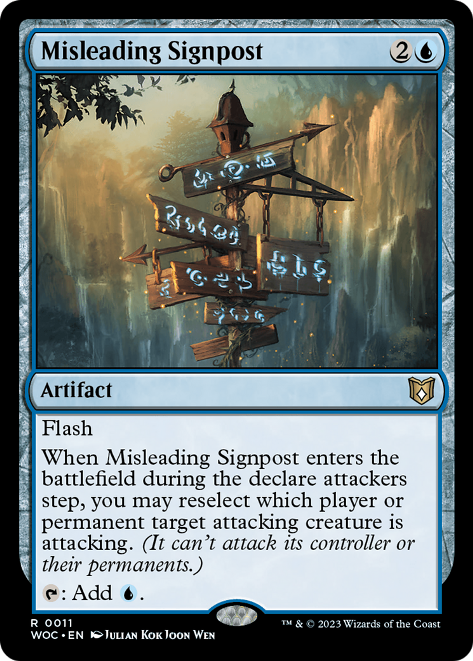 Misleading Signpost — Wilds of Eldraine Commander — Magic: The Gathering