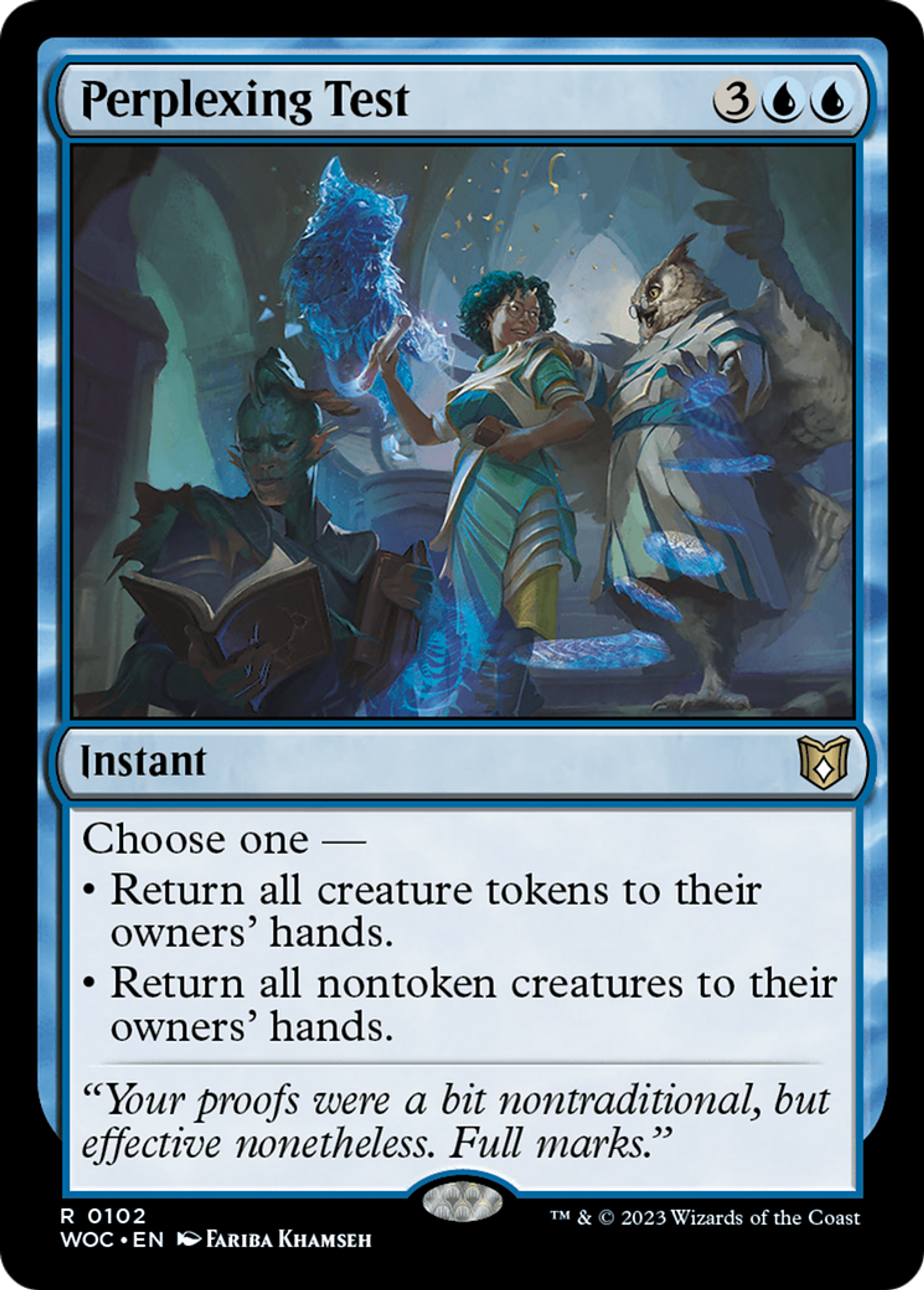 Perplexing Test — Wilds of Eldraine Commander — Magic: The Gathering