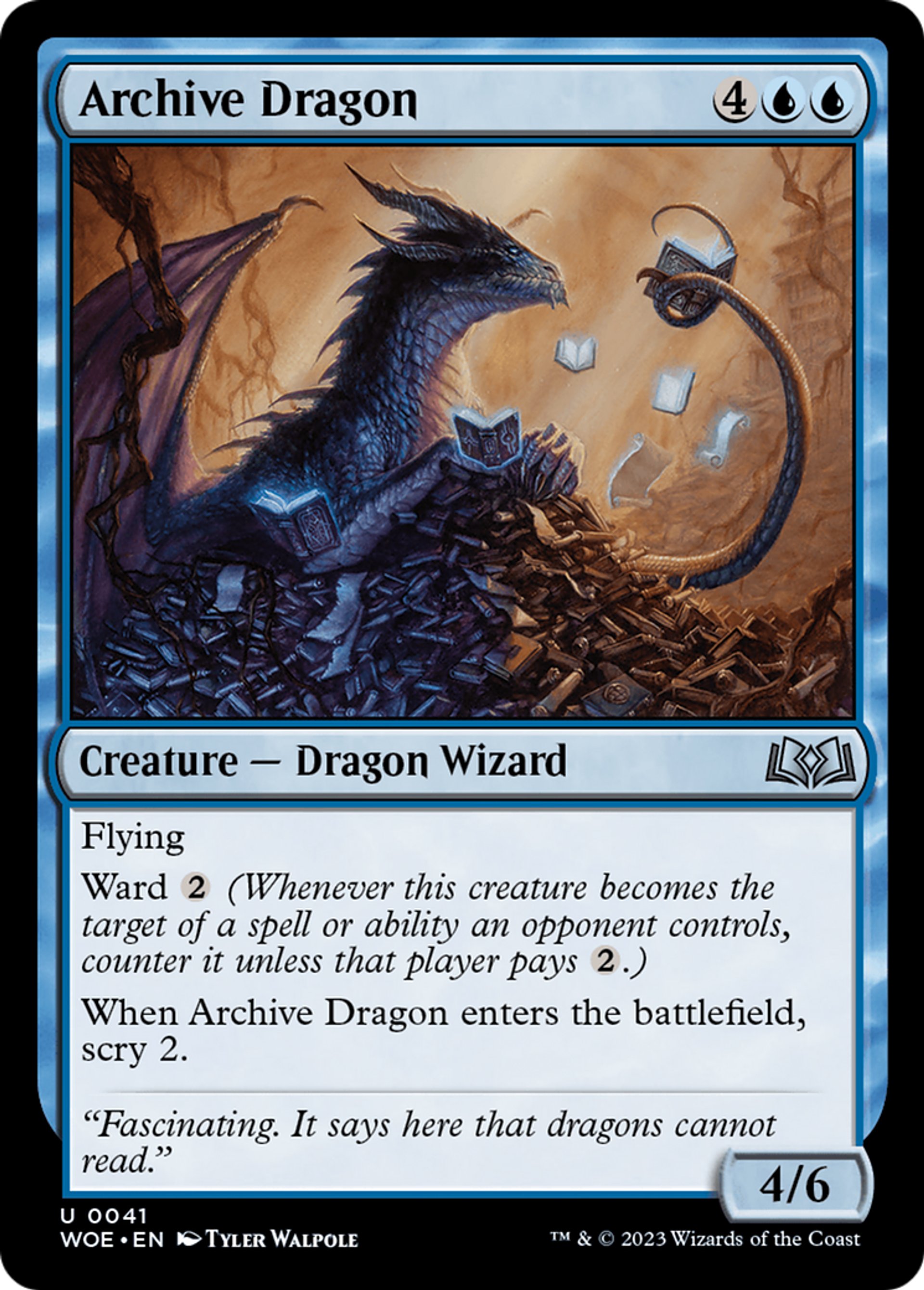 Archive Dragon — Wilds of Eldraine — Magic: The Gathering