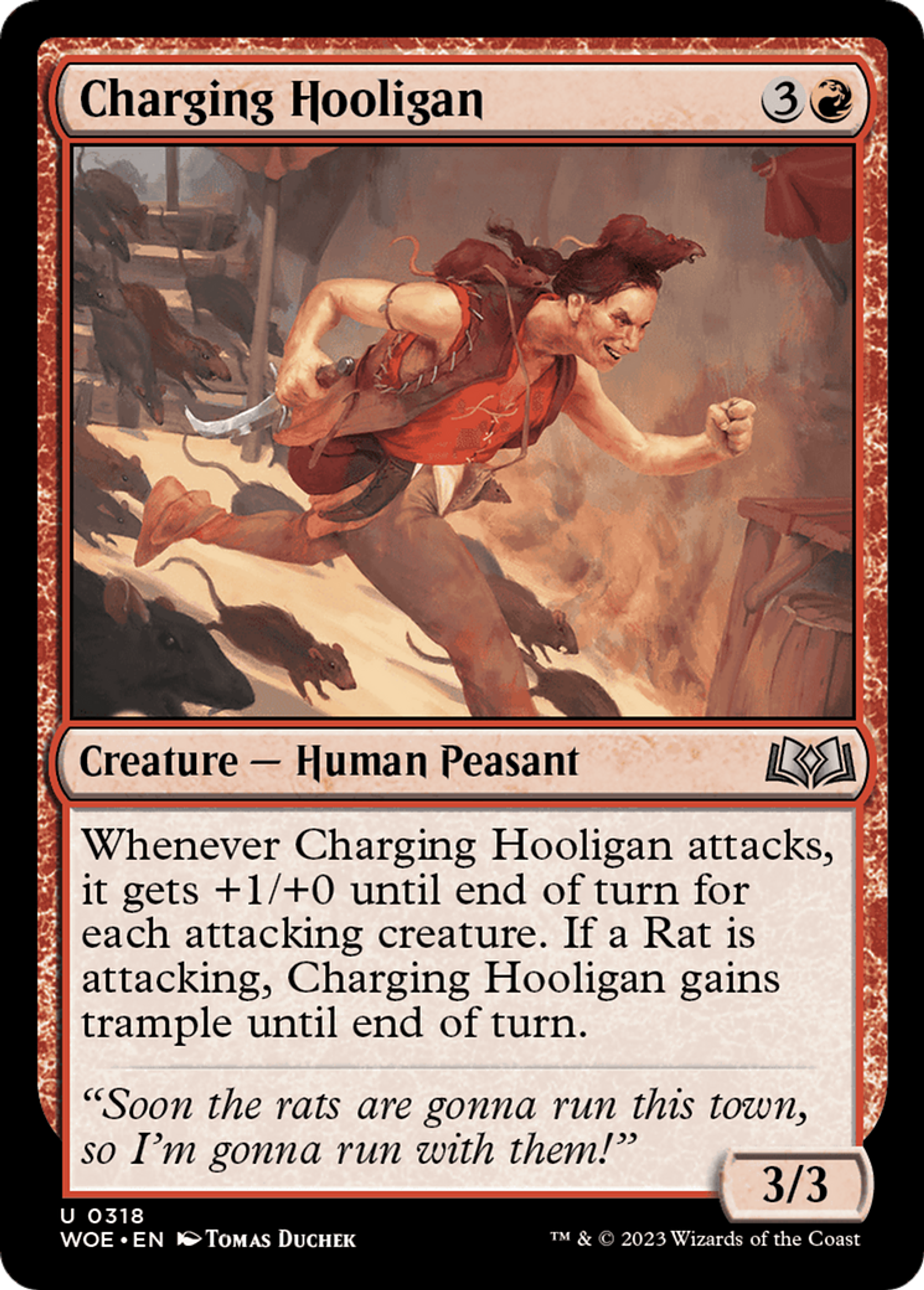 Charging Hooligan — Wilds of Eldraine — Magic: The Gathering