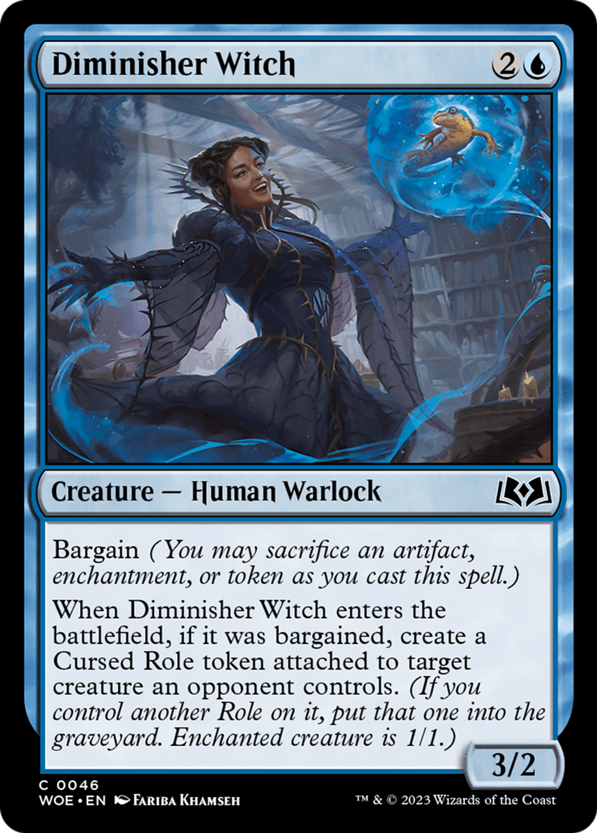 Diminisher Witch — Wilds of Eldraine — Magic: The Gathering
