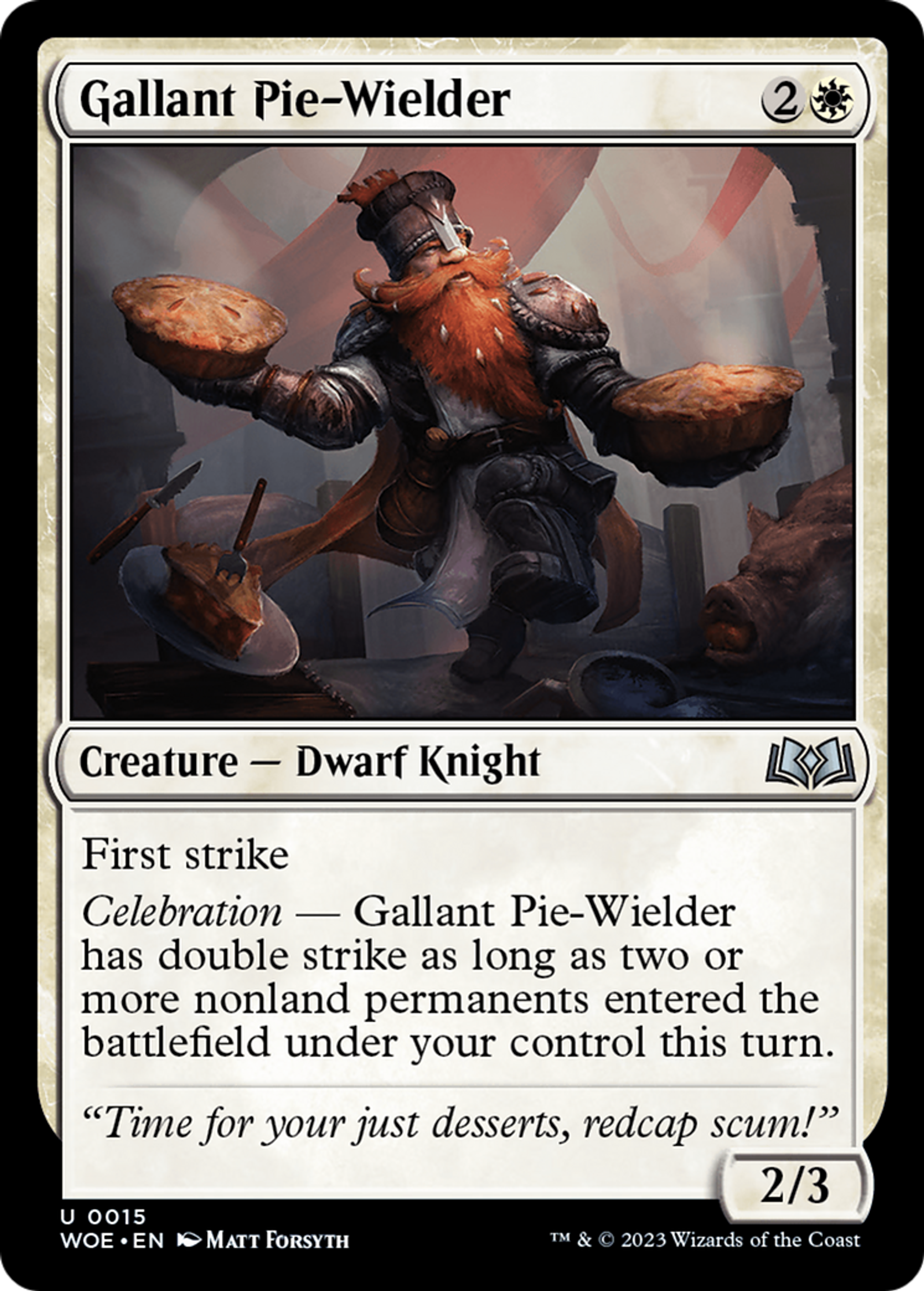 Gallant Pie-Wielder — Wilds of Eldraine — Magic: The Gathering