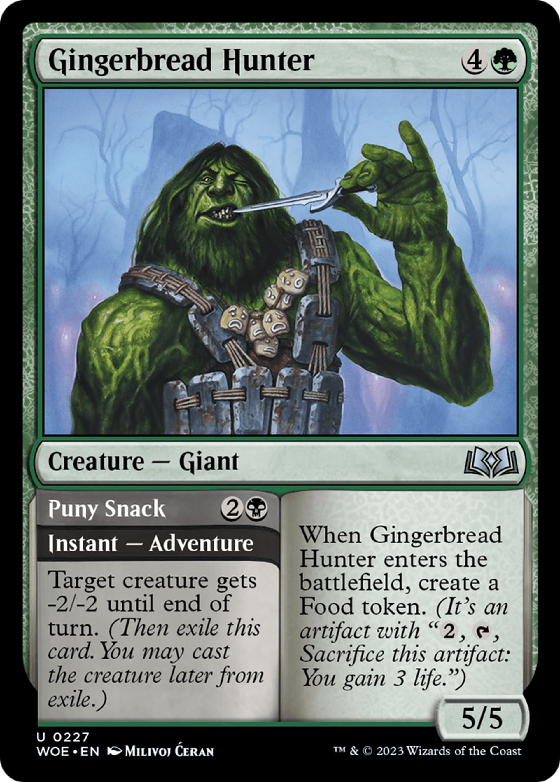 Gingerbread Hunter // Puny Snack — Wilds of Eldraine — Magic: The Gathering