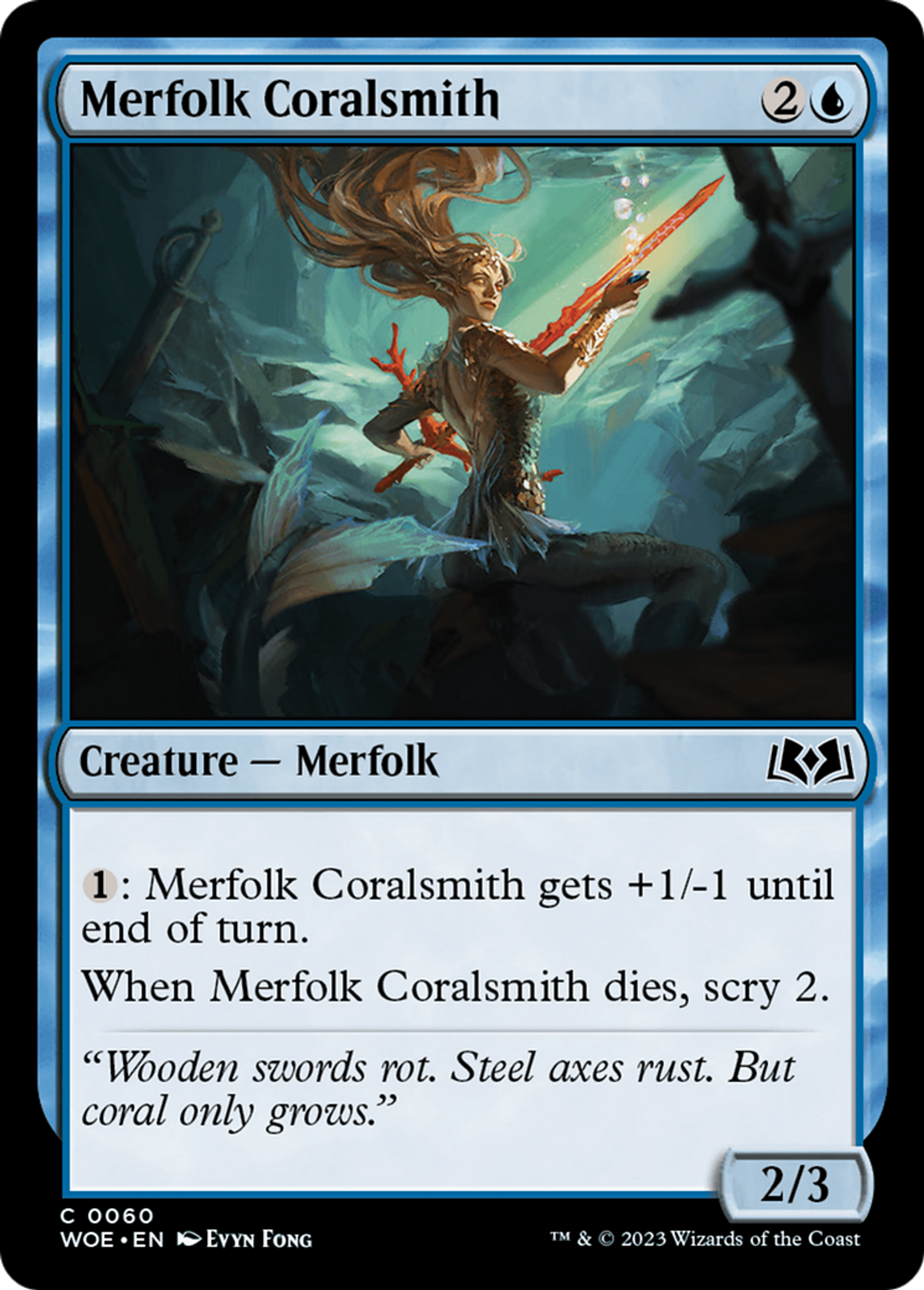 Merfolk Coralsmith — Wilds of Eldraine — Magic: The Gathering