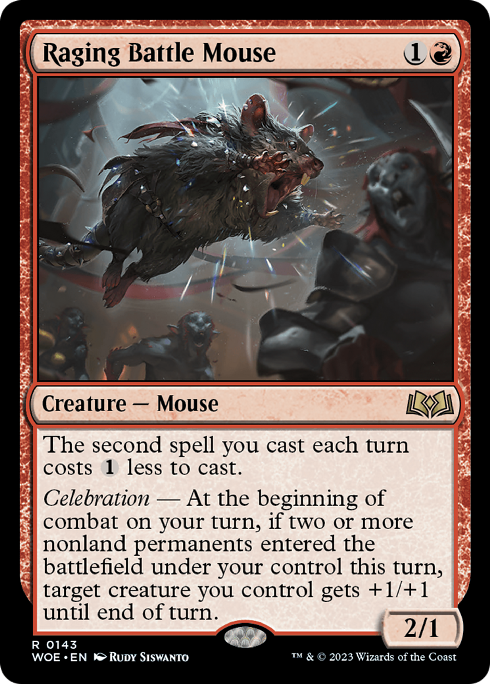Raging Battle Mouse — Wilds of Eldraine — Magic: The Gathering