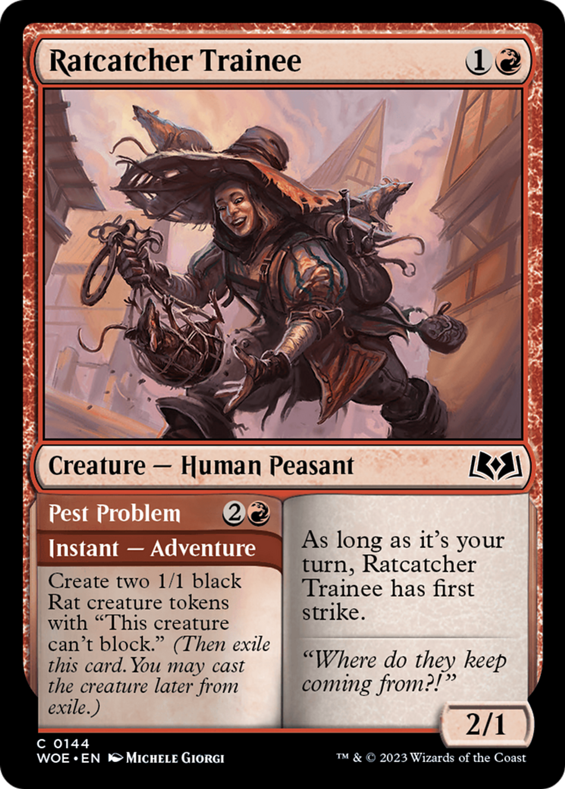 Ratcatcher Trainee // Pest Problem — Wilds of Eldraine — Magic: The Gathering