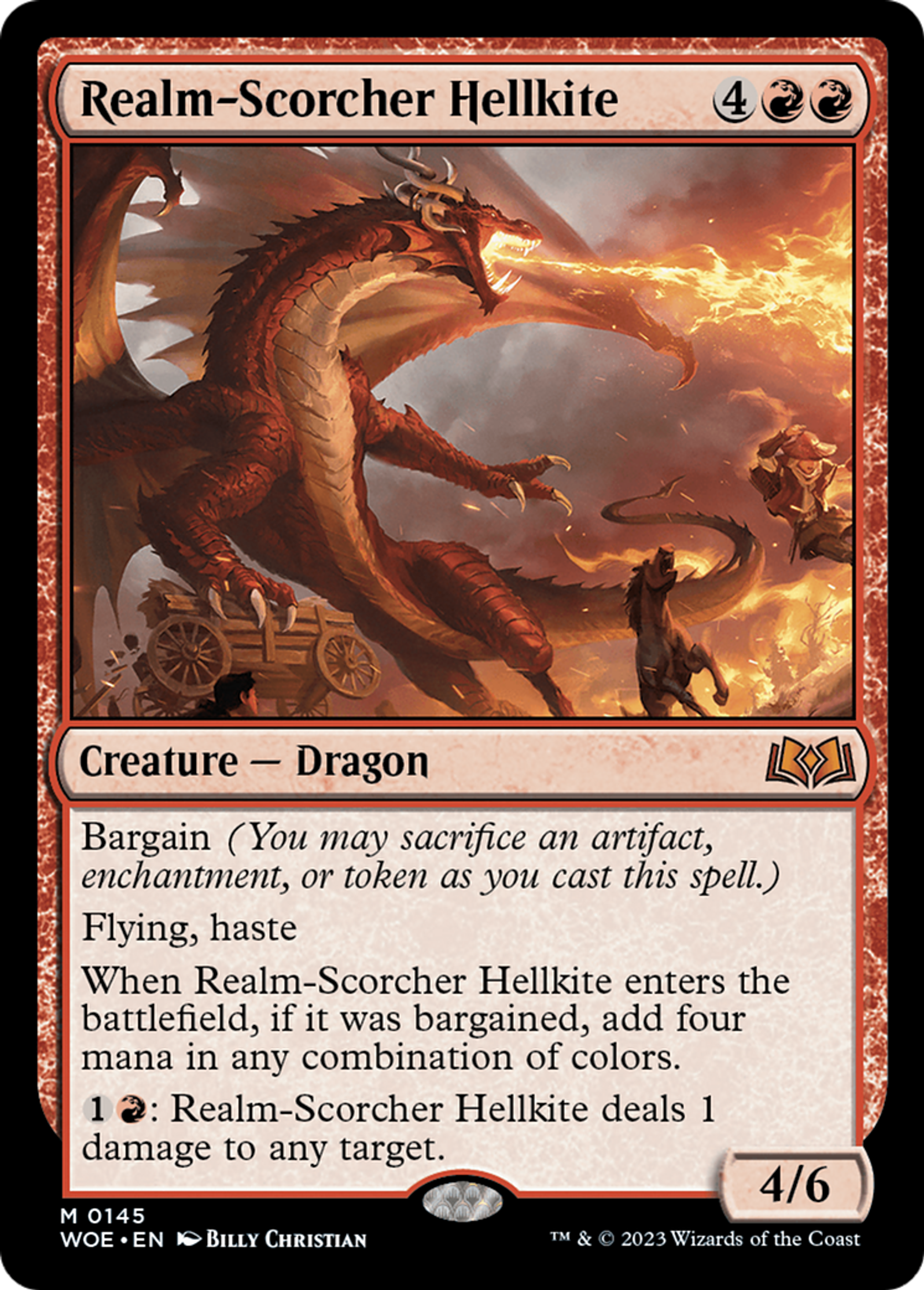Realm-Scorcher Hellkite — Wilds of Eldraine — Magic: The Gathering