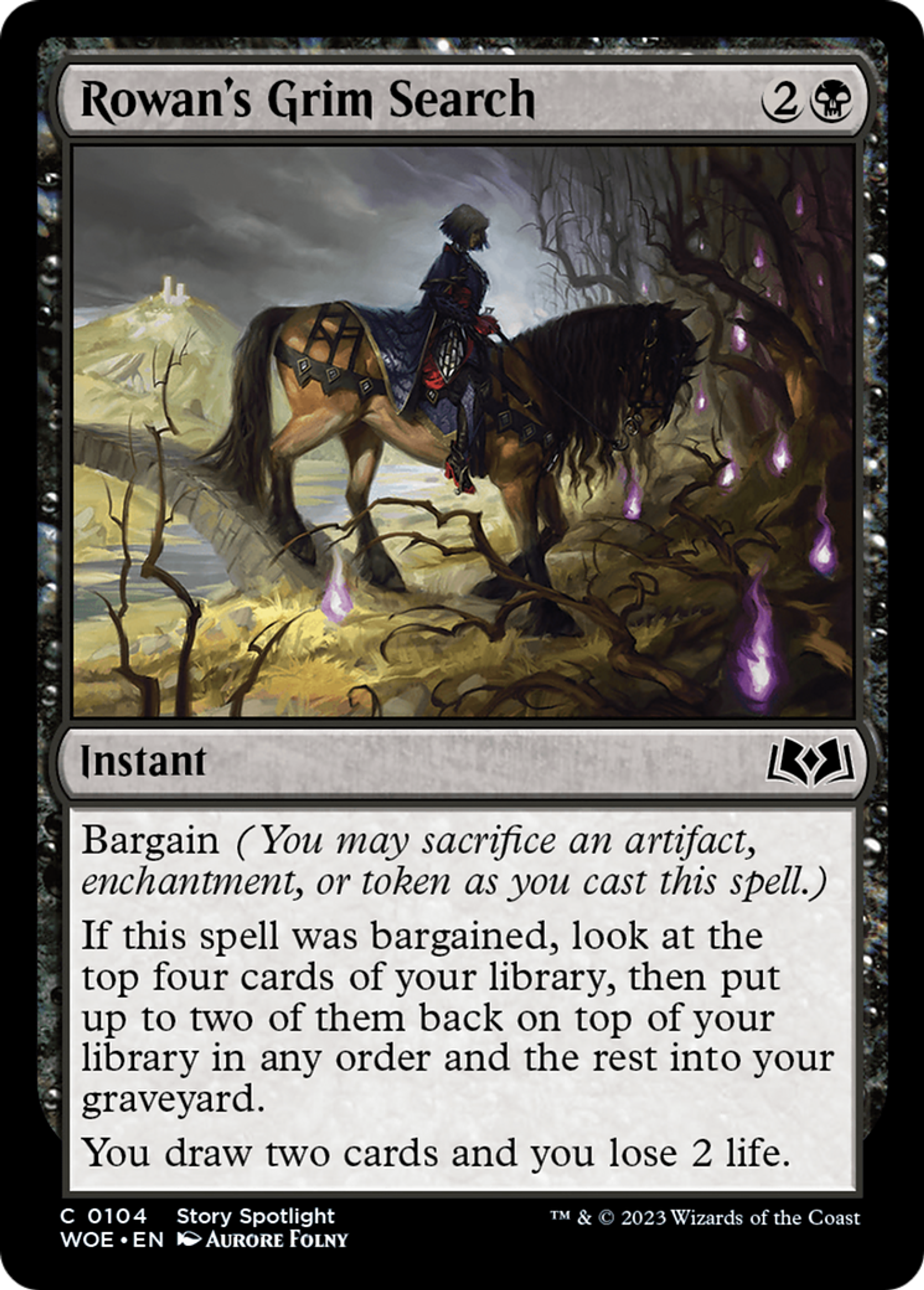 Rowan's Grim Search — Wilds of Eldraine — Magic: The Gathering