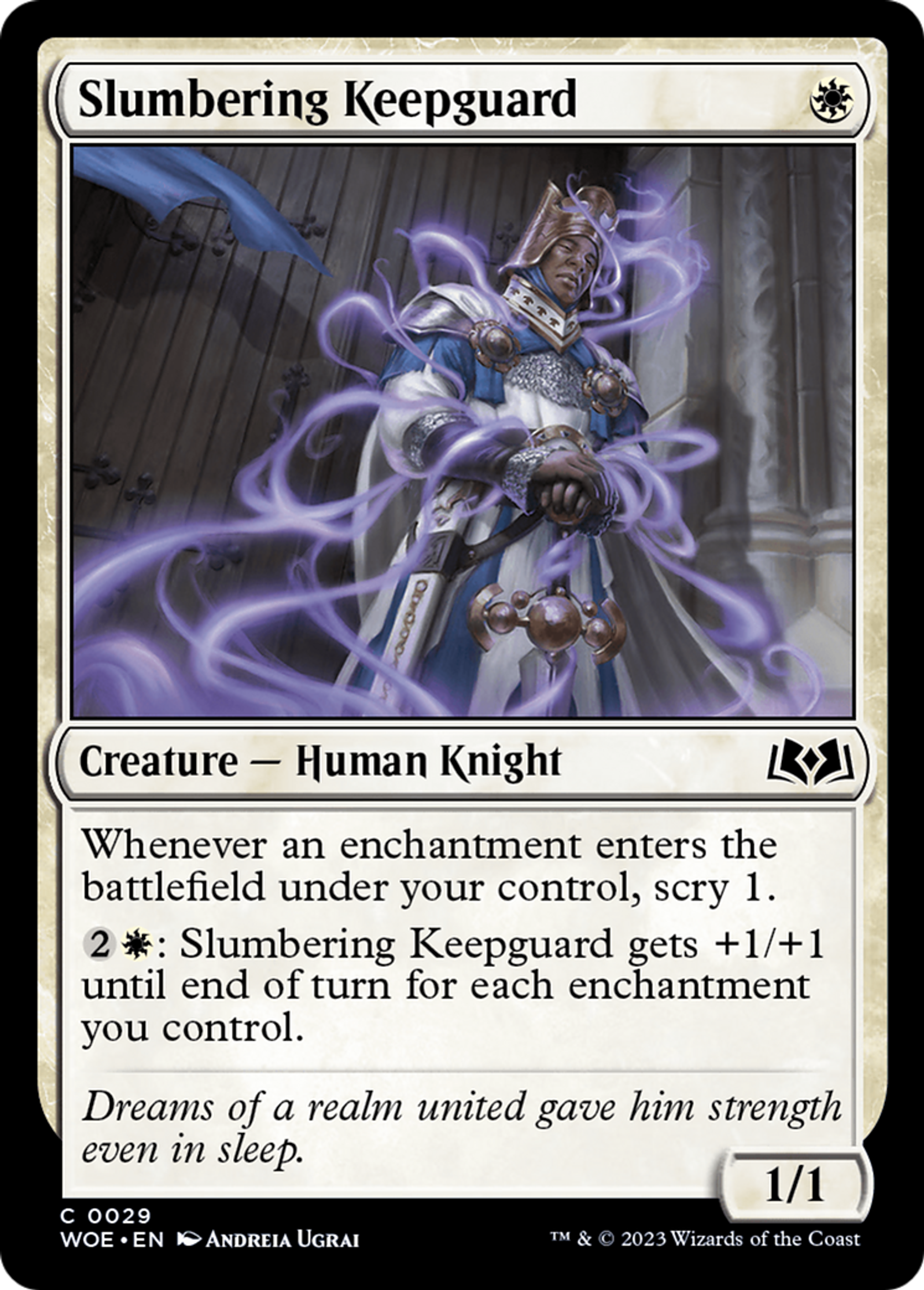 Slumbering Keepguard — Wilds of Eldraine — Magic: The Gathering