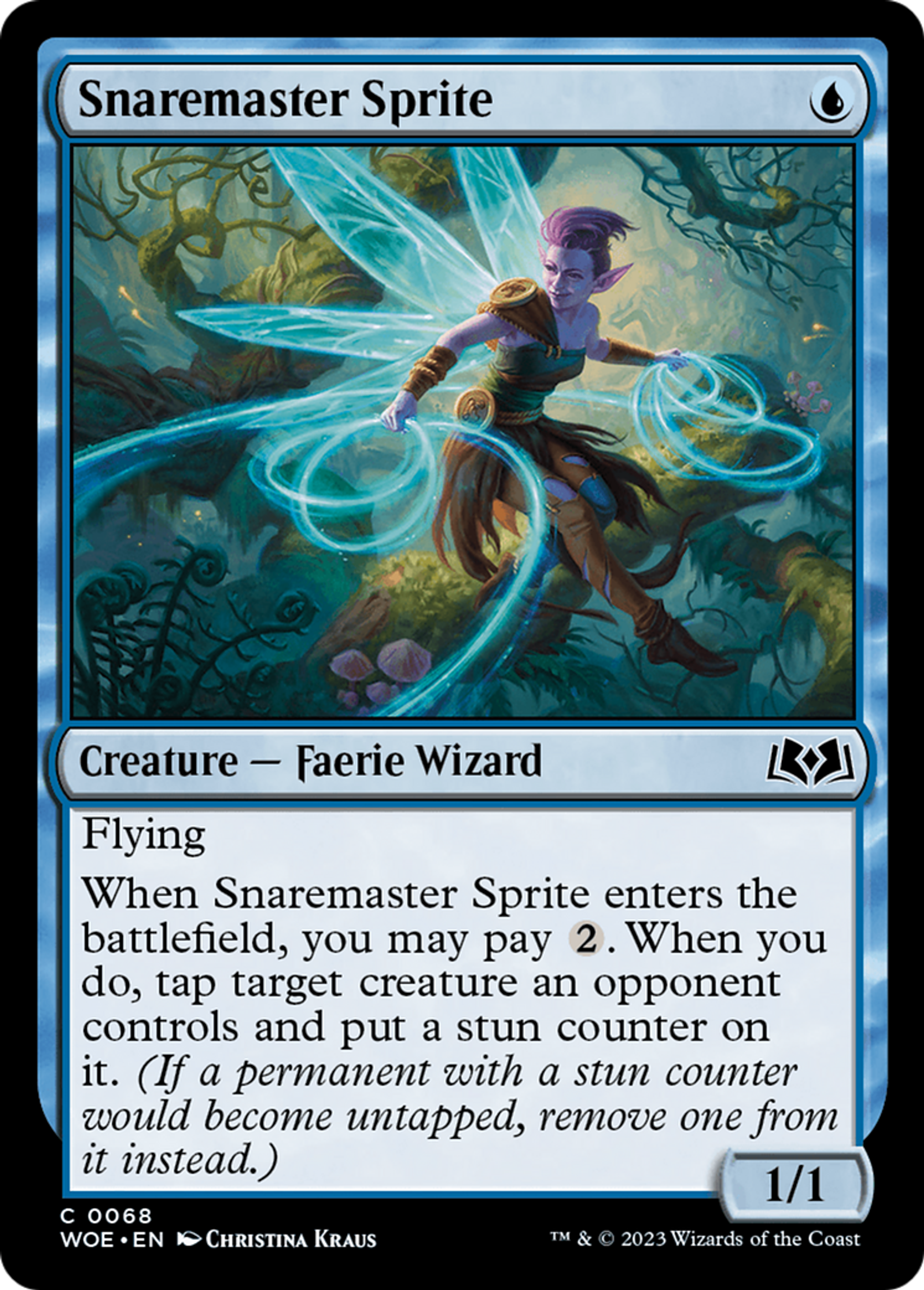 Snaremaster Sprite — Wilds of Eldraine — Magic: The Gathering