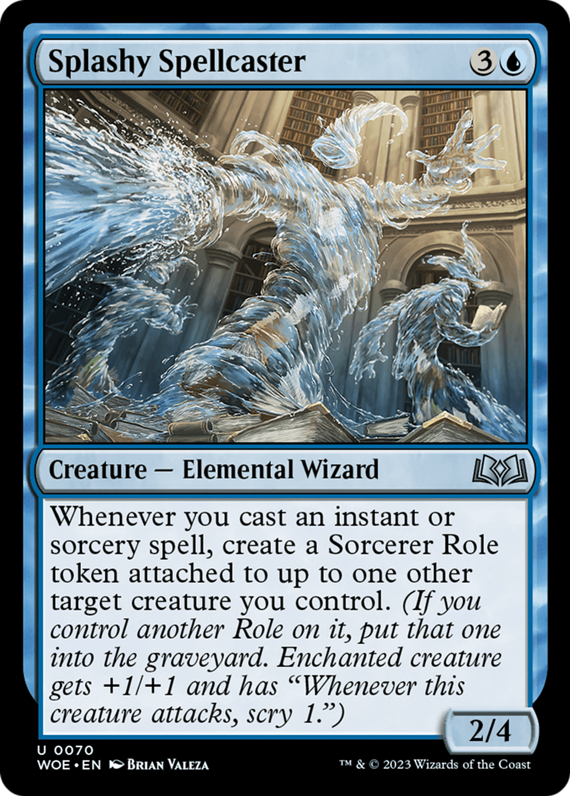 Splashy Spellcaster — Wilds of Eldraine — Magic: The Gathering