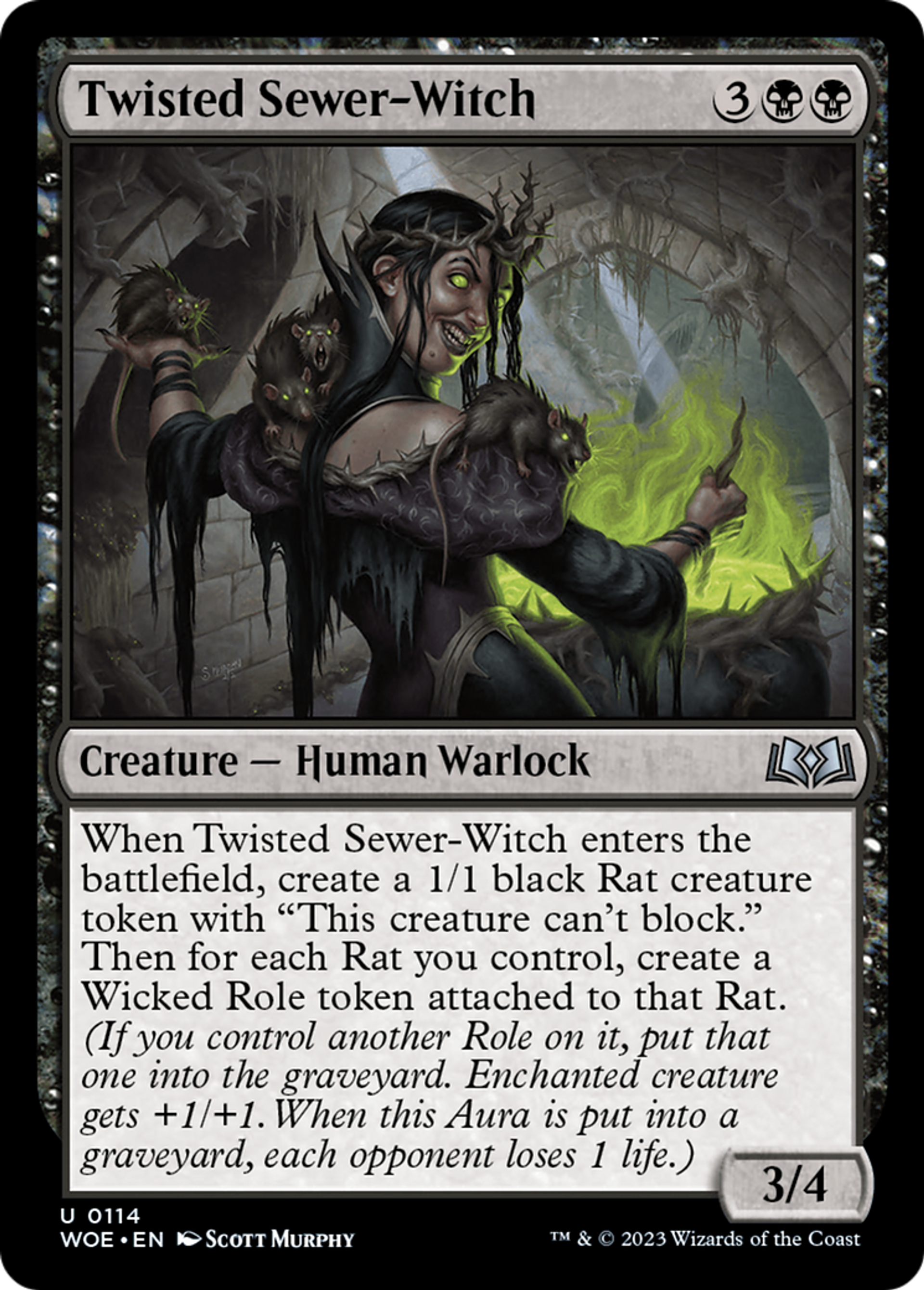 Twisted Sewer-Witch — Wilds of Eldraine — Magic: The Gathering