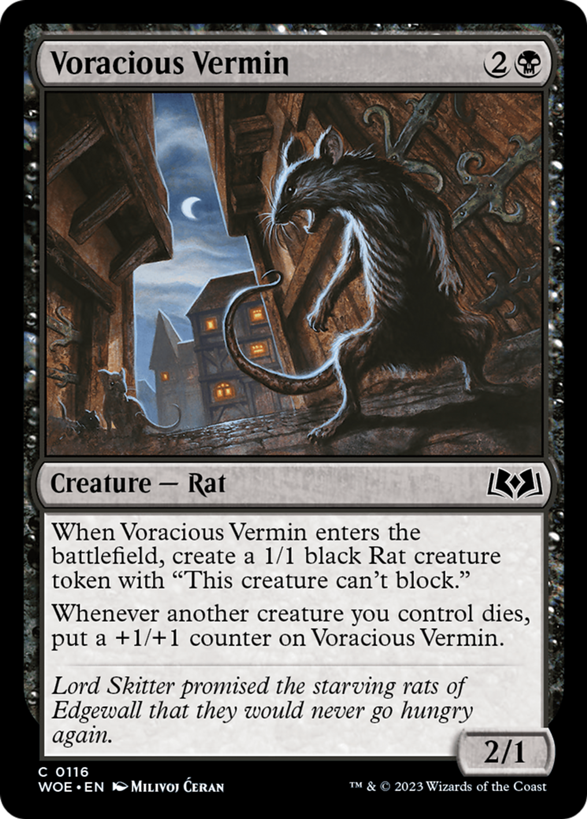 Voracious Vermin — Wilds of Eldraine — Magic: The Gathering