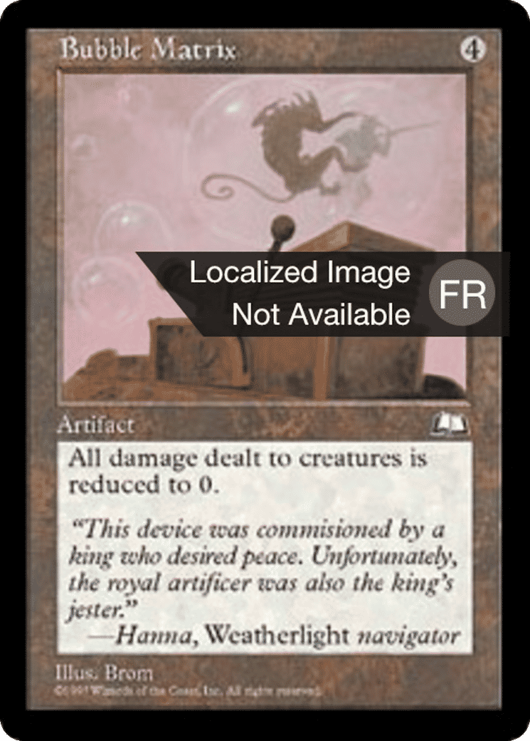 Matrice à bulles — Weatherlight — Magic: The Gathering