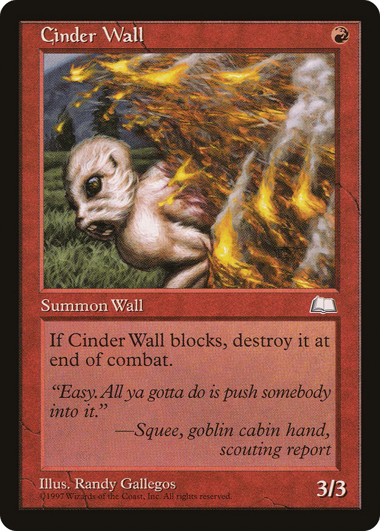 Cinder Wall — Weatherlight — Magic: The Gathering