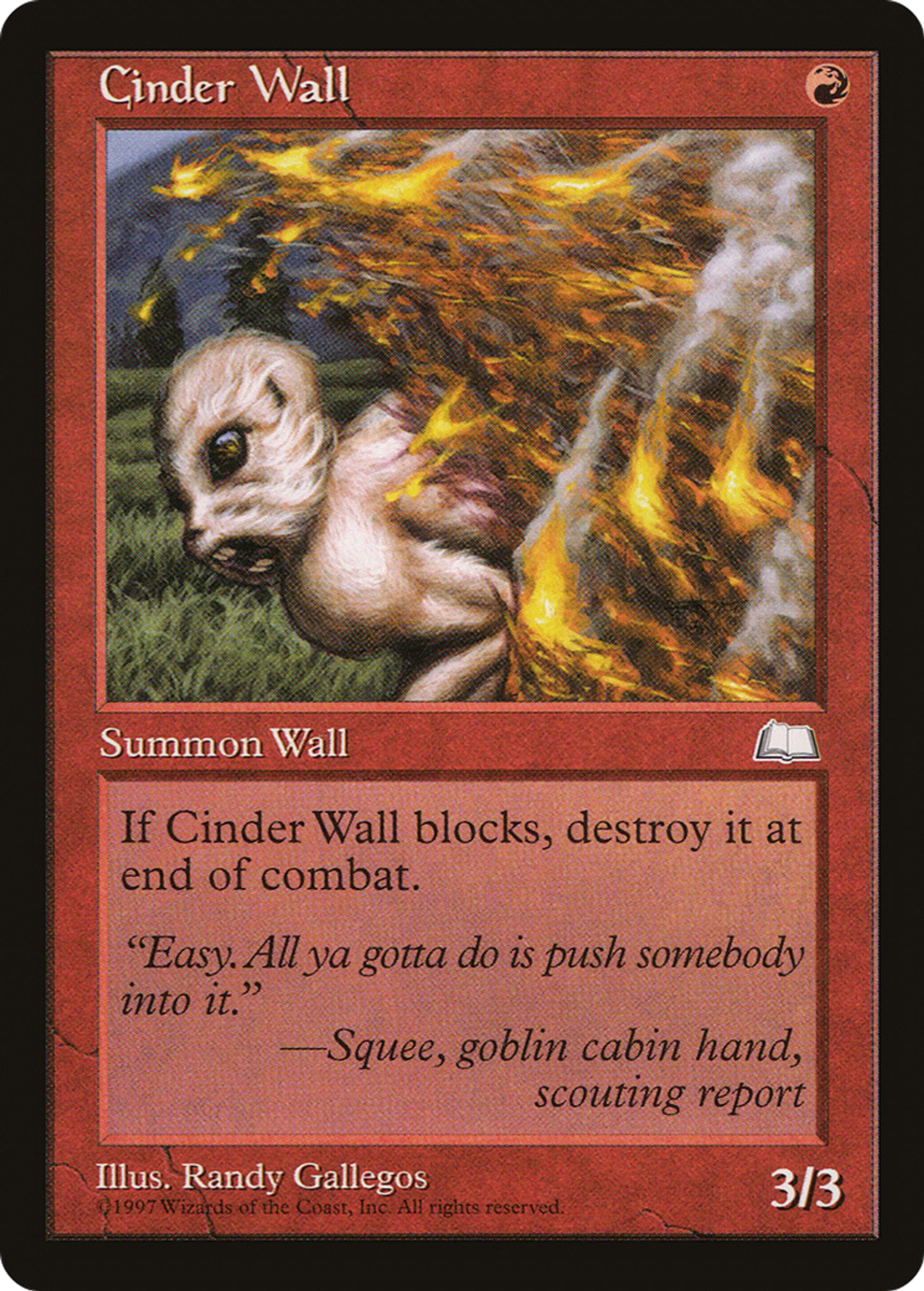 Cinder Wall — Weatherlight — Magic: The Gathering