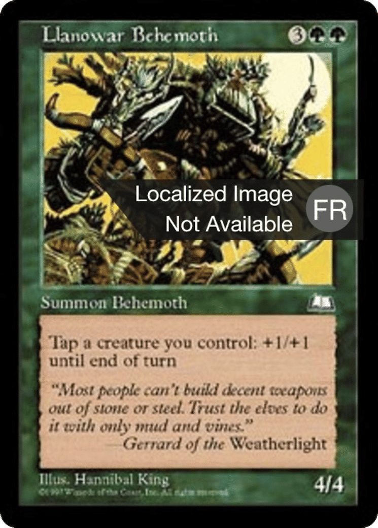 Béhémoth de Llanowar — Weatherlight — Magic: The Gathering