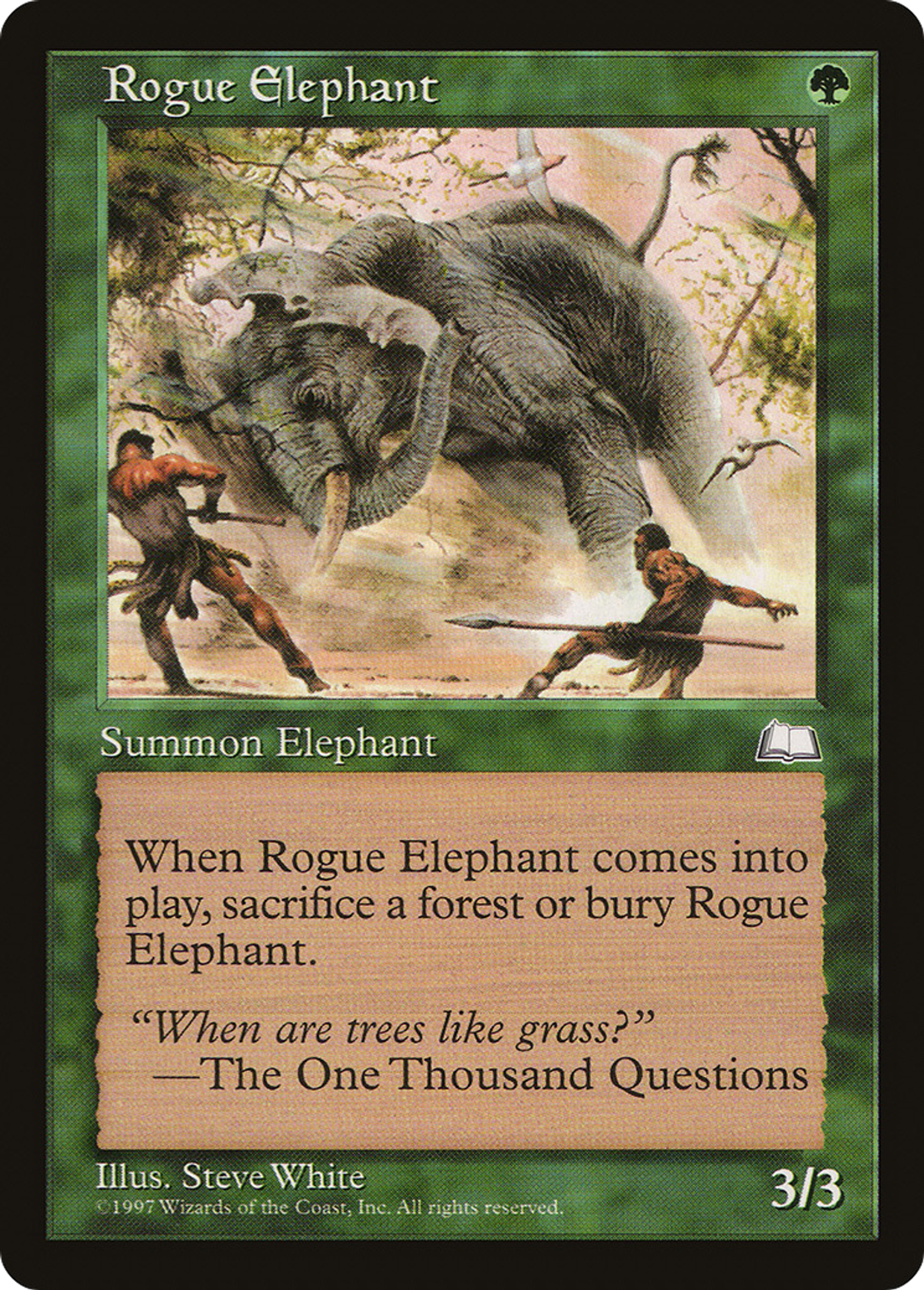 Eléphant solitaire — Weatherlight — Magic: The Gathering