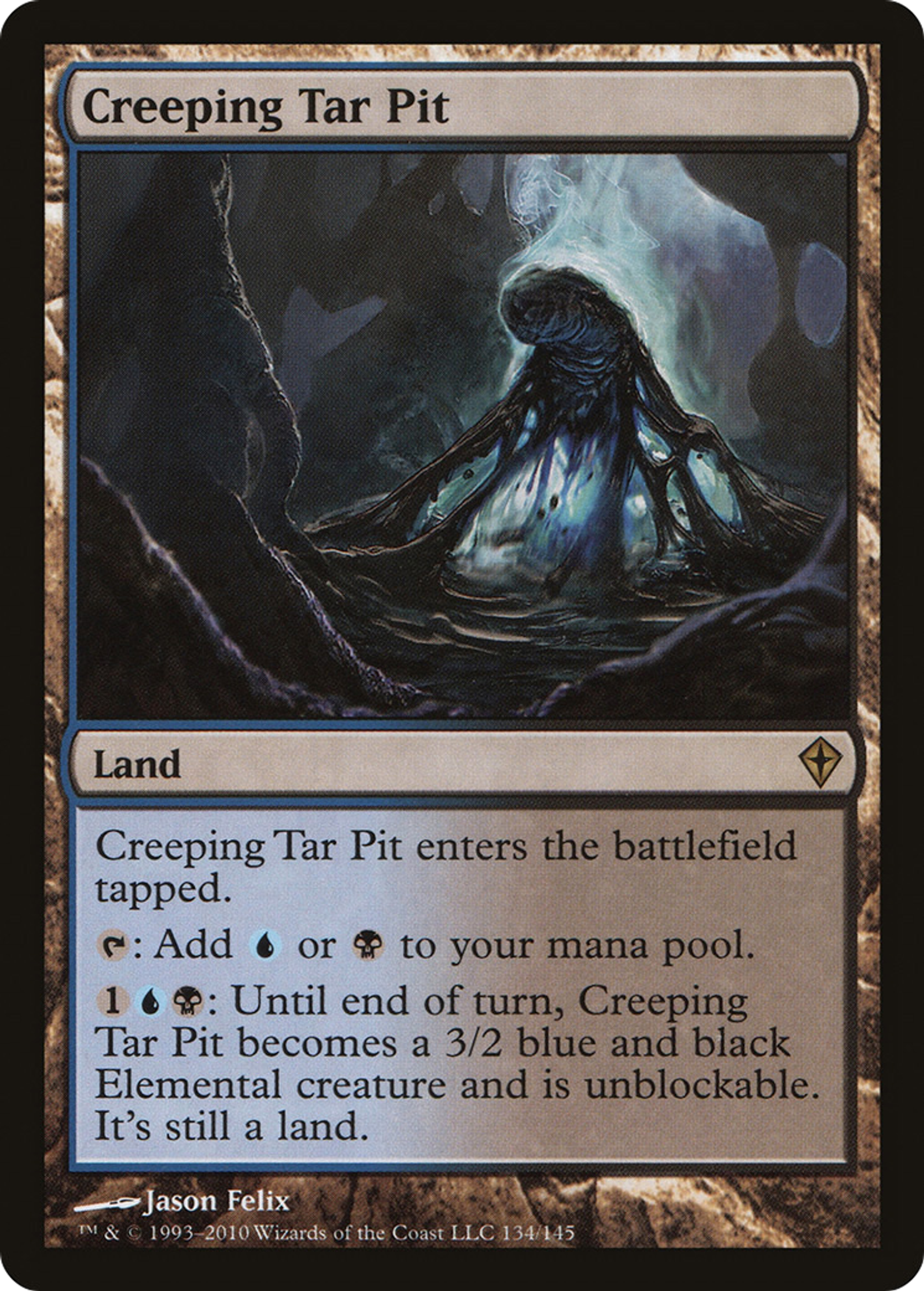 Creeping Tar Pit — Worldwake — Magic: The Gathering
