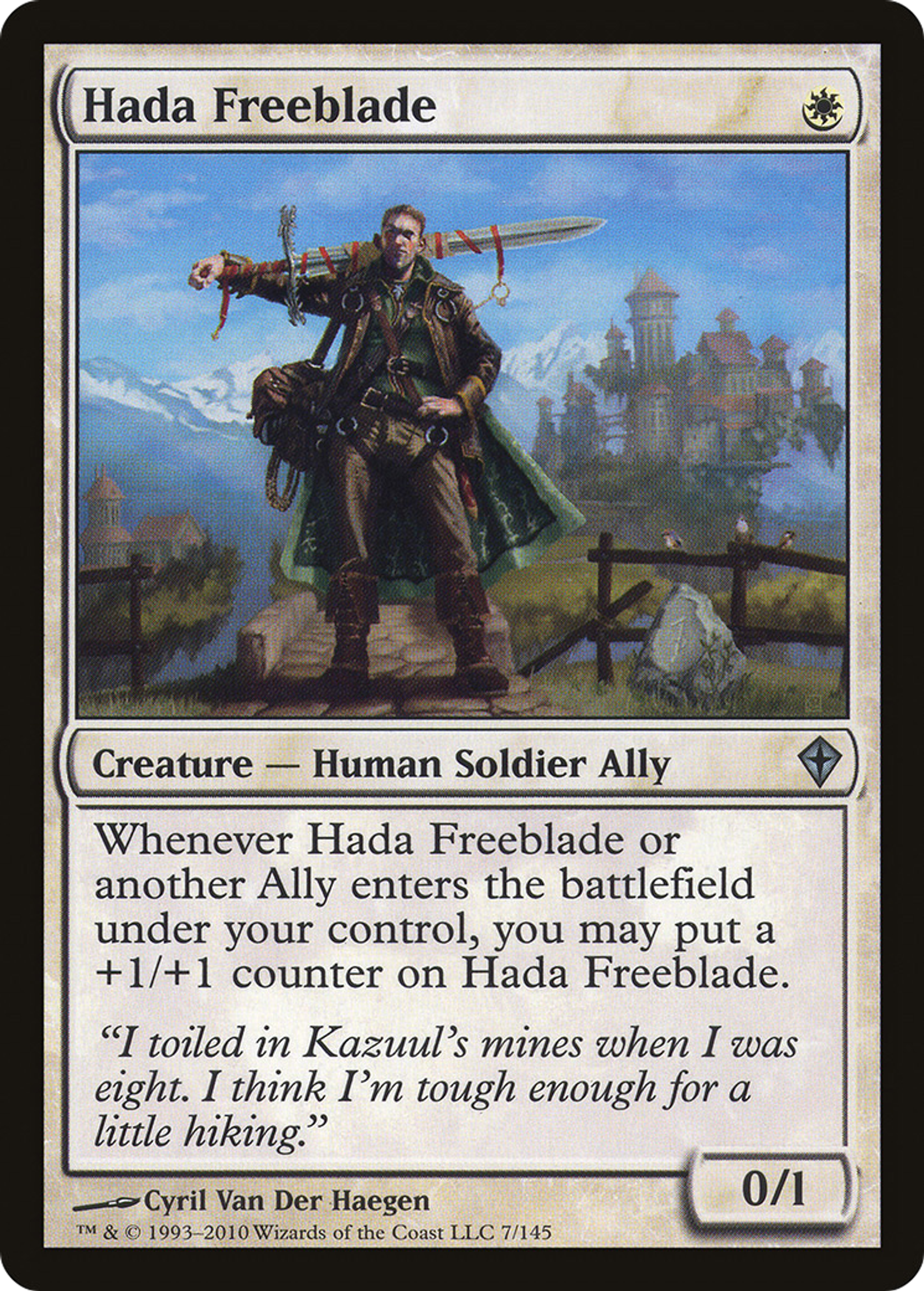 Hada Freeblade — Worldwake — Magic: The Gathering