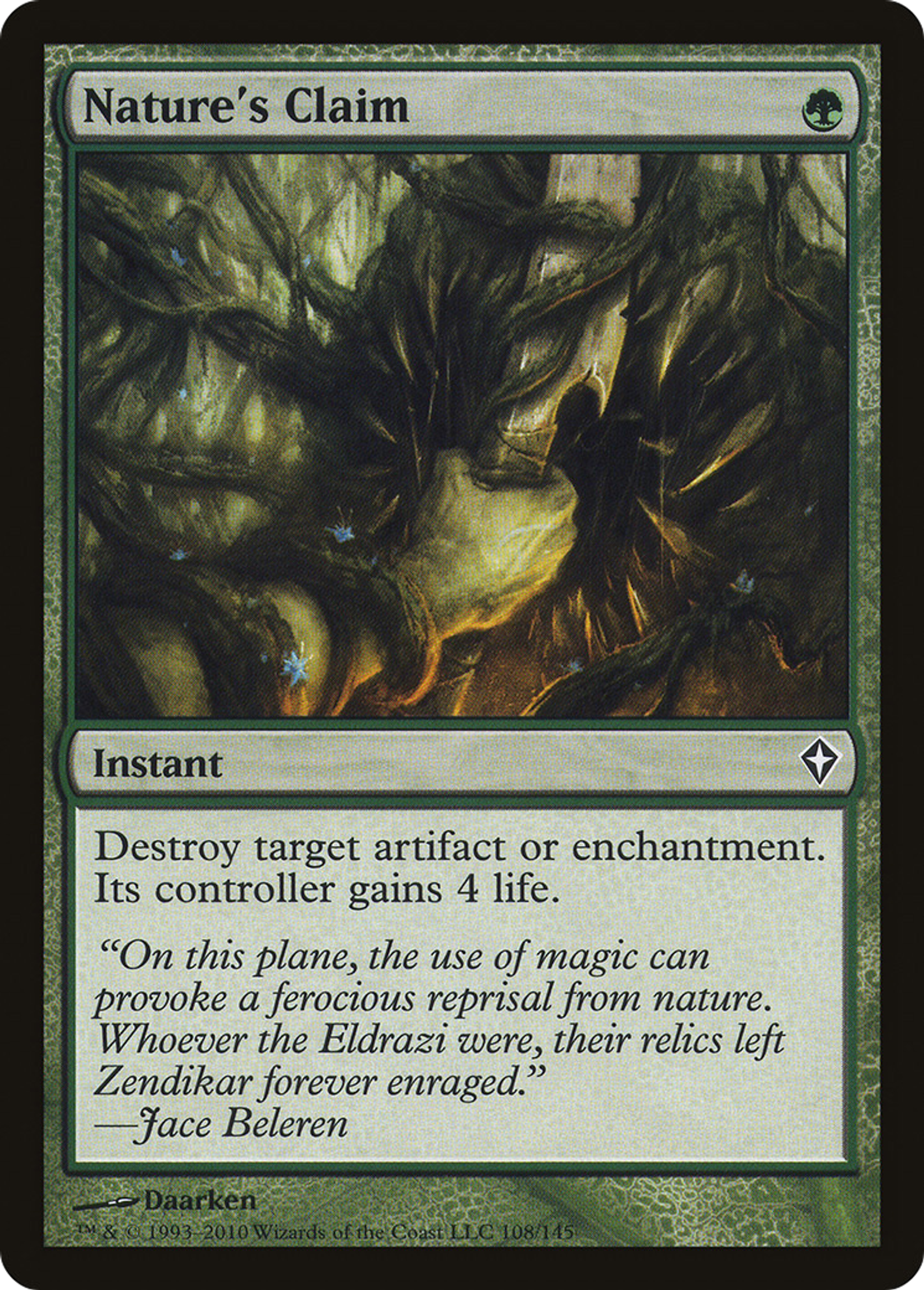 Nature's Claim — Worldwake — Magic: The Gathering
