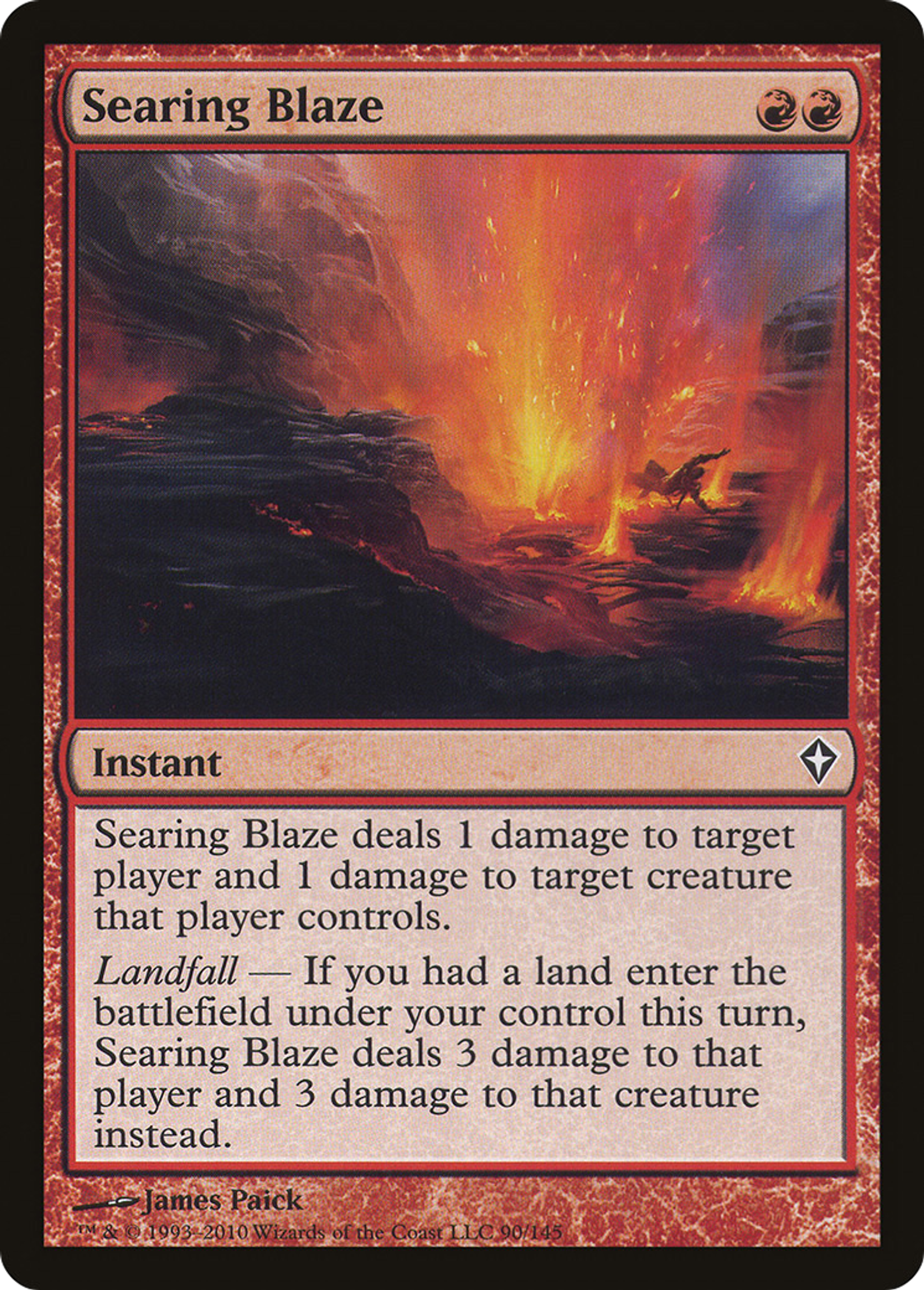 Searing Blaze — Worldwake — Magic: The Gathering