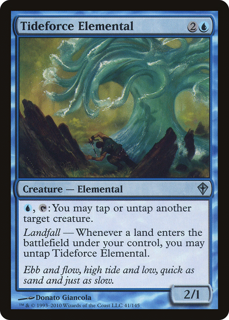 Tideforce Elemental — Worldwake — Magic: The Gathering