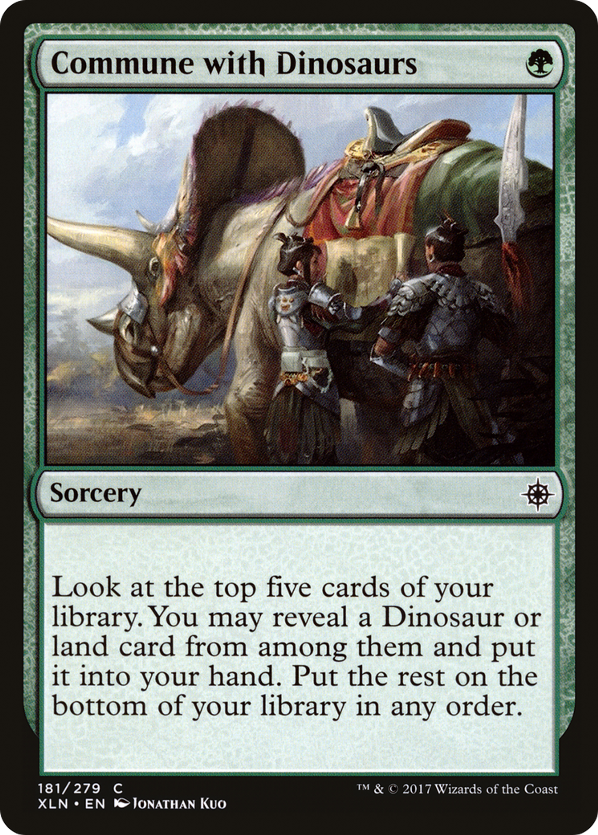 Commune with Dinosaurs — Ixalan — Magic: The Gathering