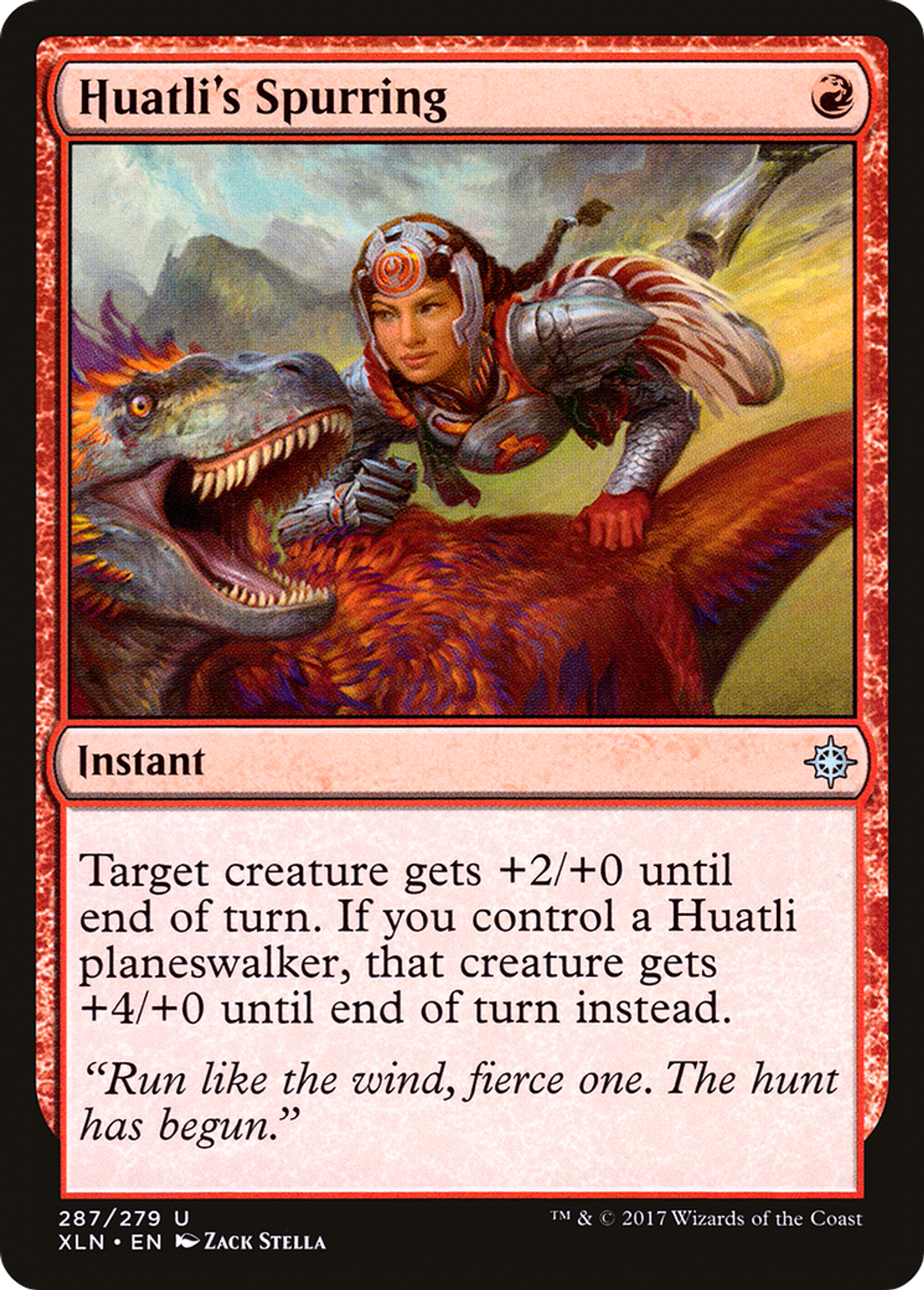 Huatli's Spurring — Ixalan — Magic: The Gathering