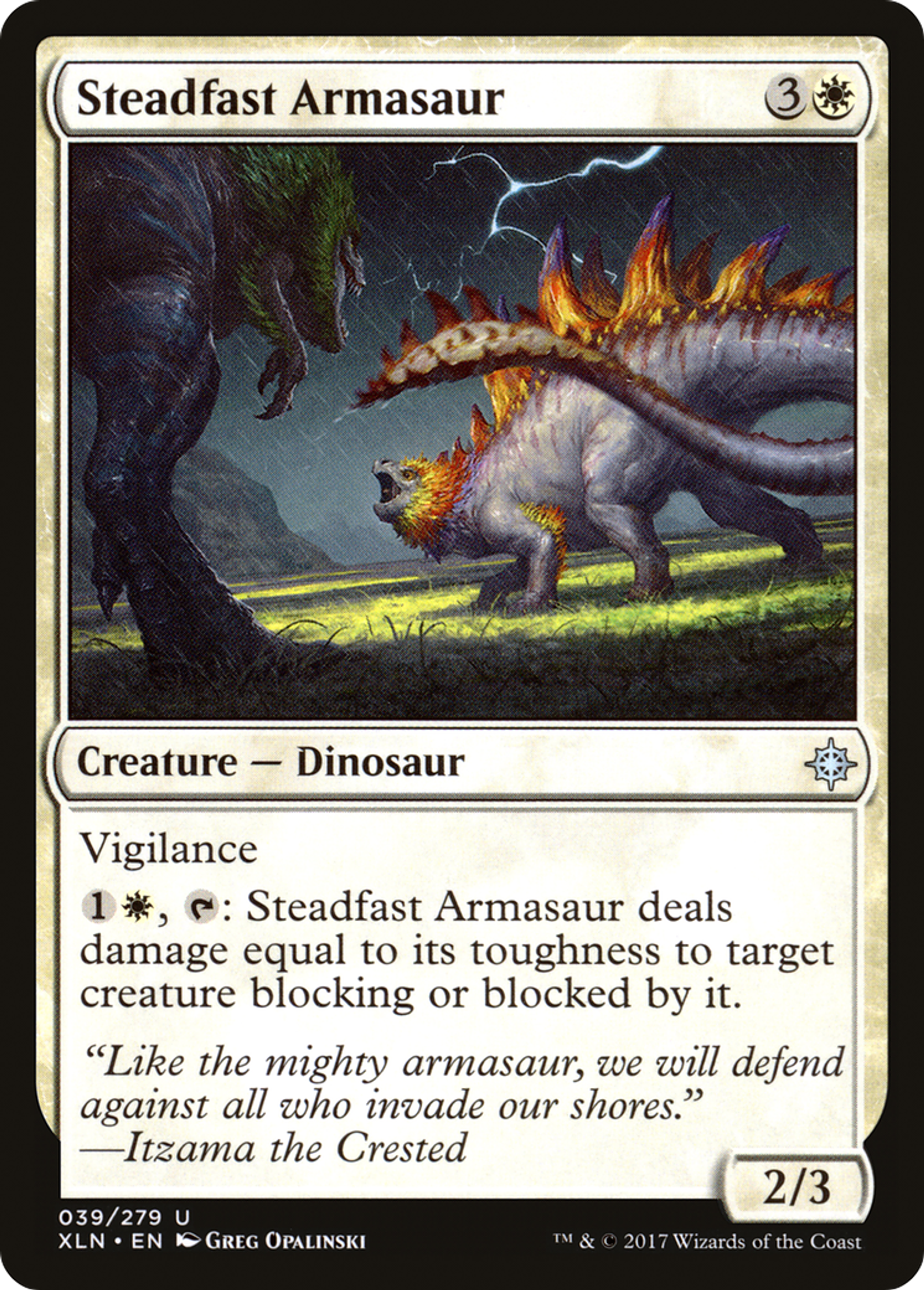 Steadfast Armasaur — Ixalan — Magic: The Gathering