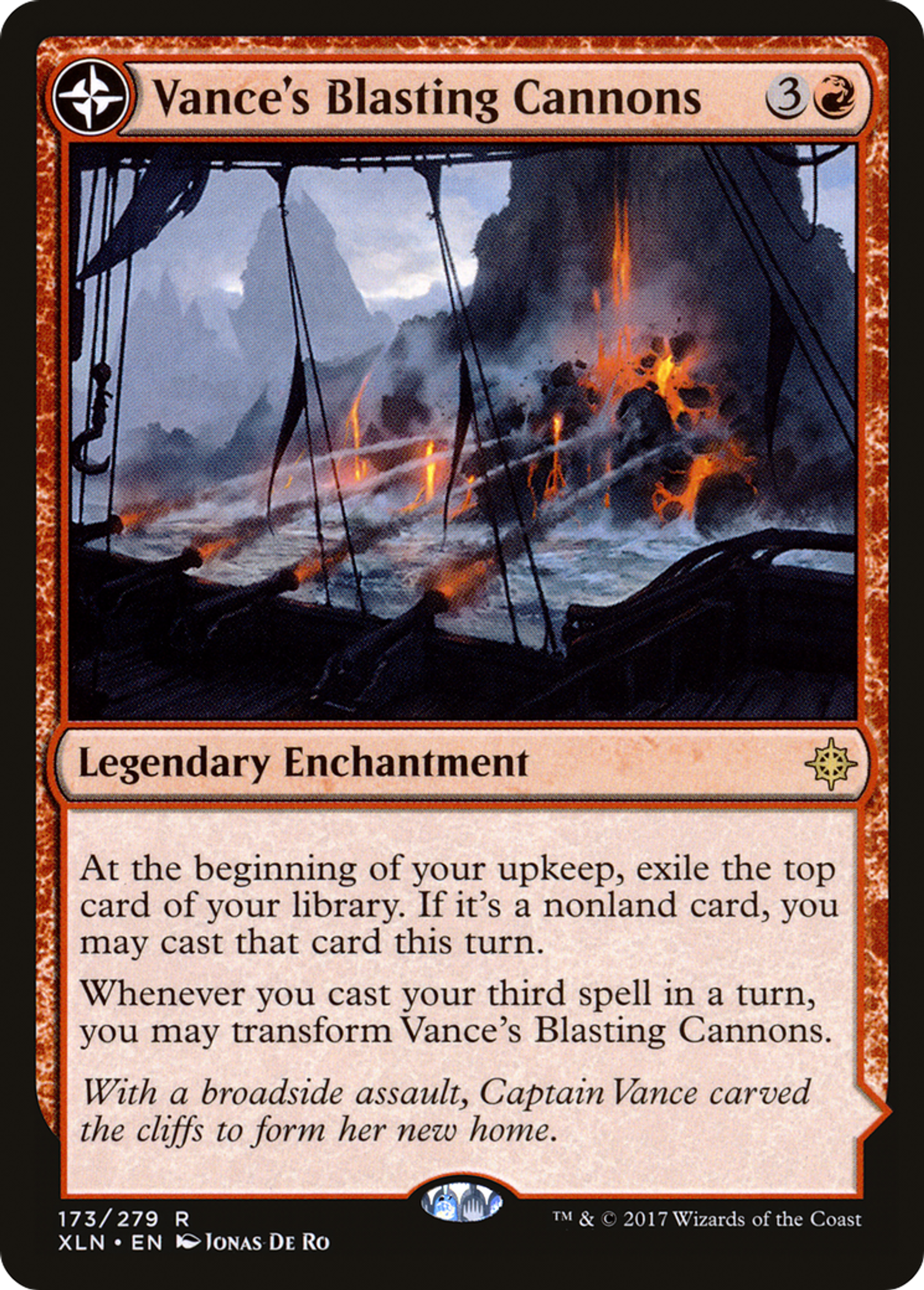 Salve de canon de Vance // Bastion Crachefeu — Ixalan — Magic: The Gathering
