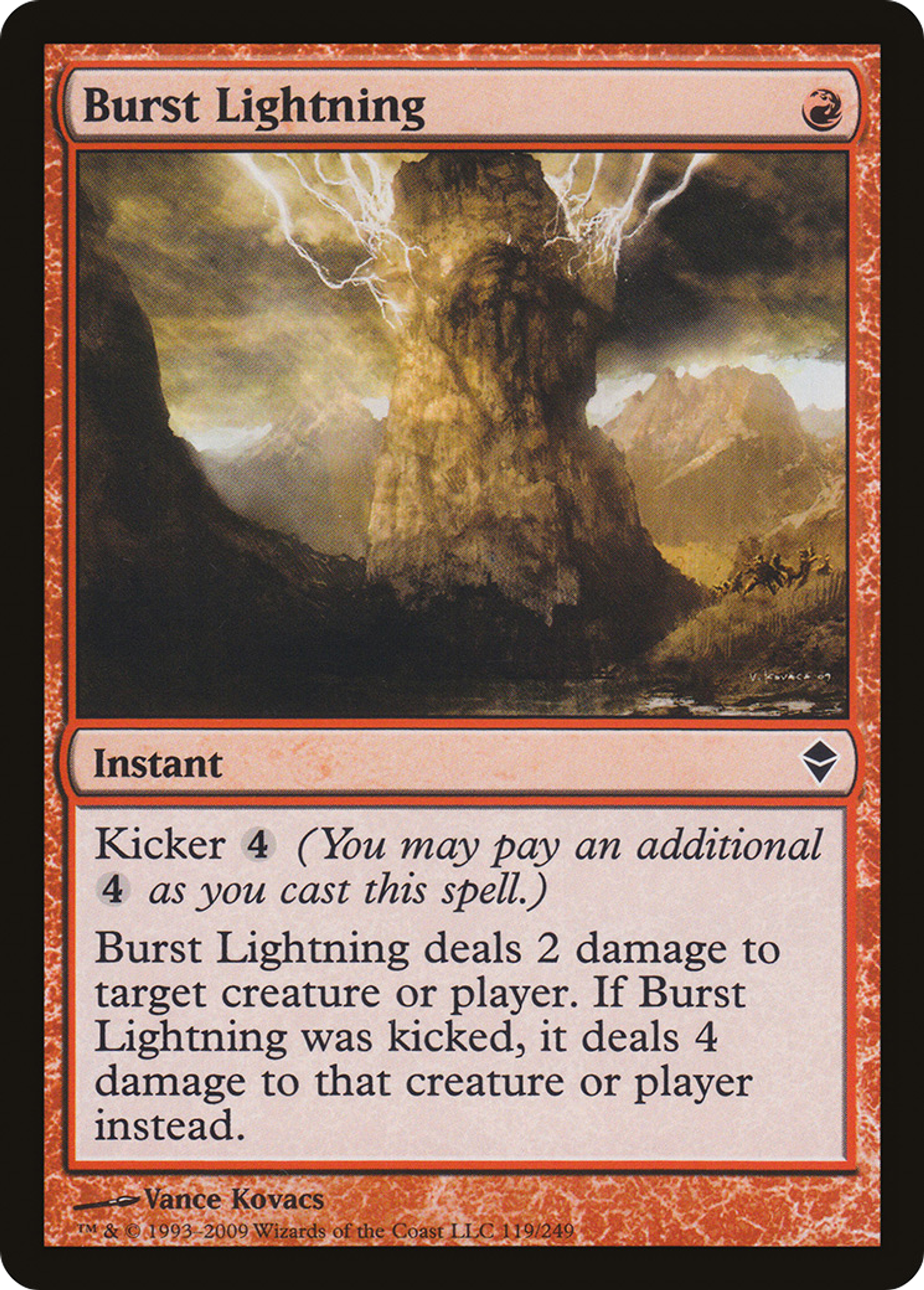 Burst Lightning — Zendikar — Magic: The Gathering