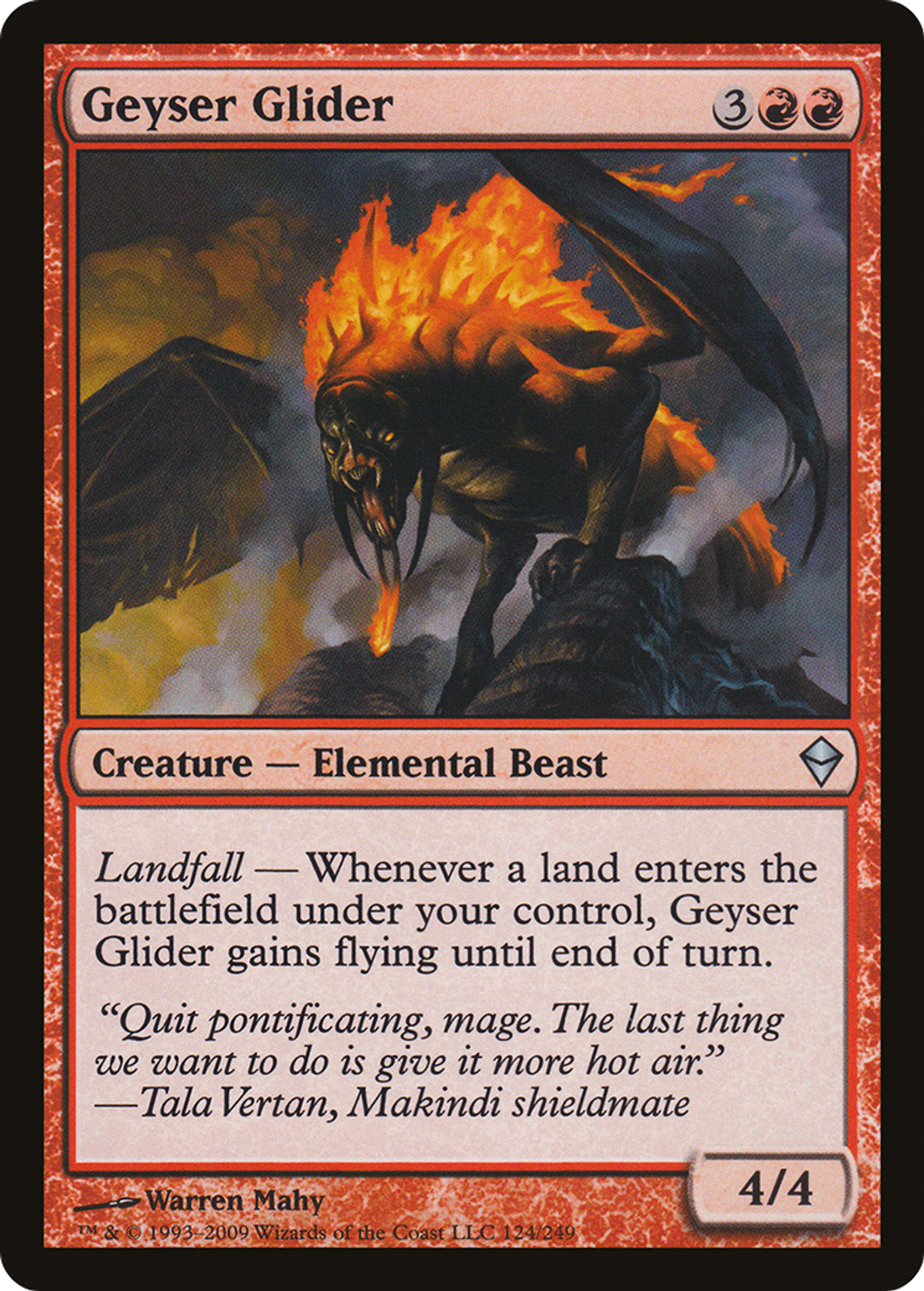 Geyser Glider — Zendikar — Magic: The Gathering