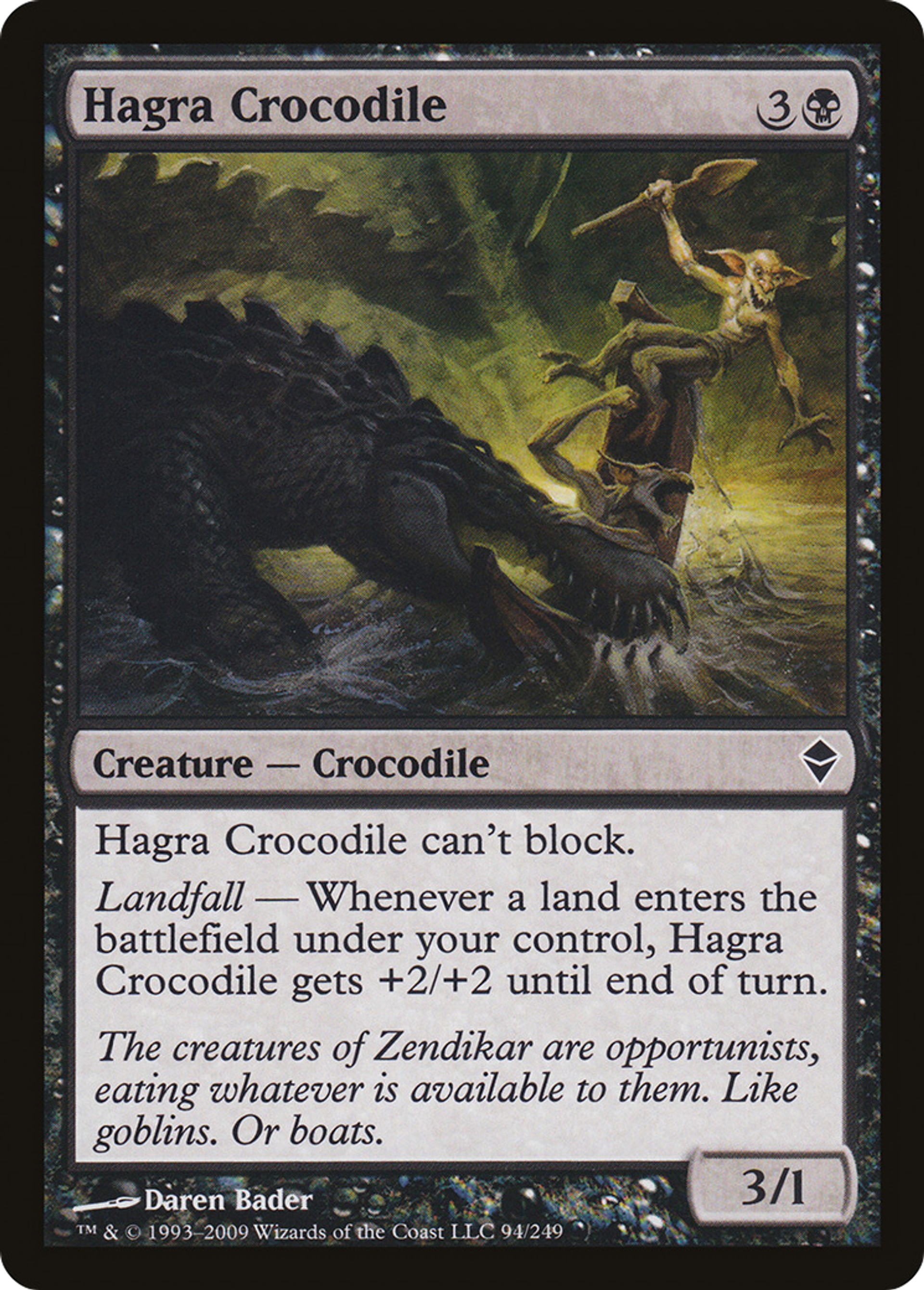 Hagra Crocodile — Zendikar — Magic: The Gathering