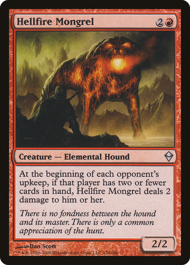 Hellfire Mongrel — Zendikar — Magic: The Gathering